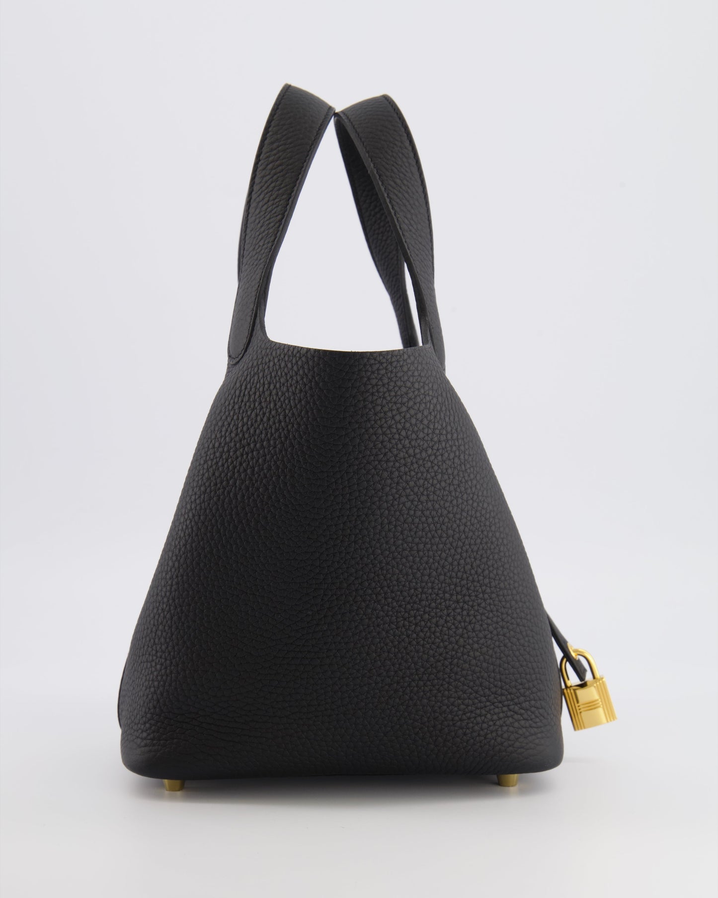 Hermes Picotin Lock Bag 18cm in Noir Clemence Leather with Gold Hardware