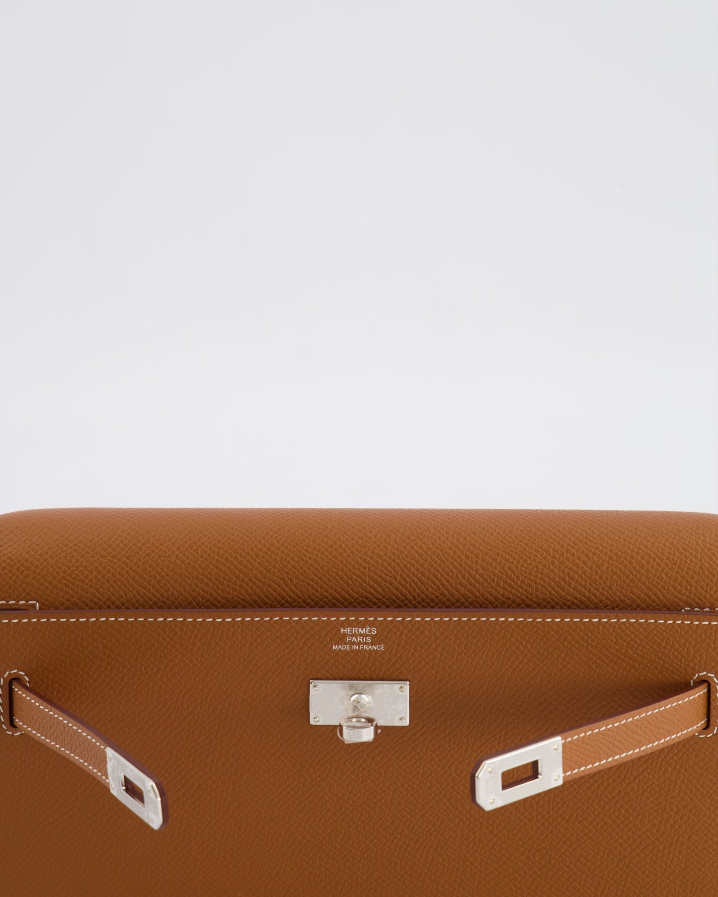 Hermes Kelly To Go Bag in Gold Epsom Leather with Palladium Hardware