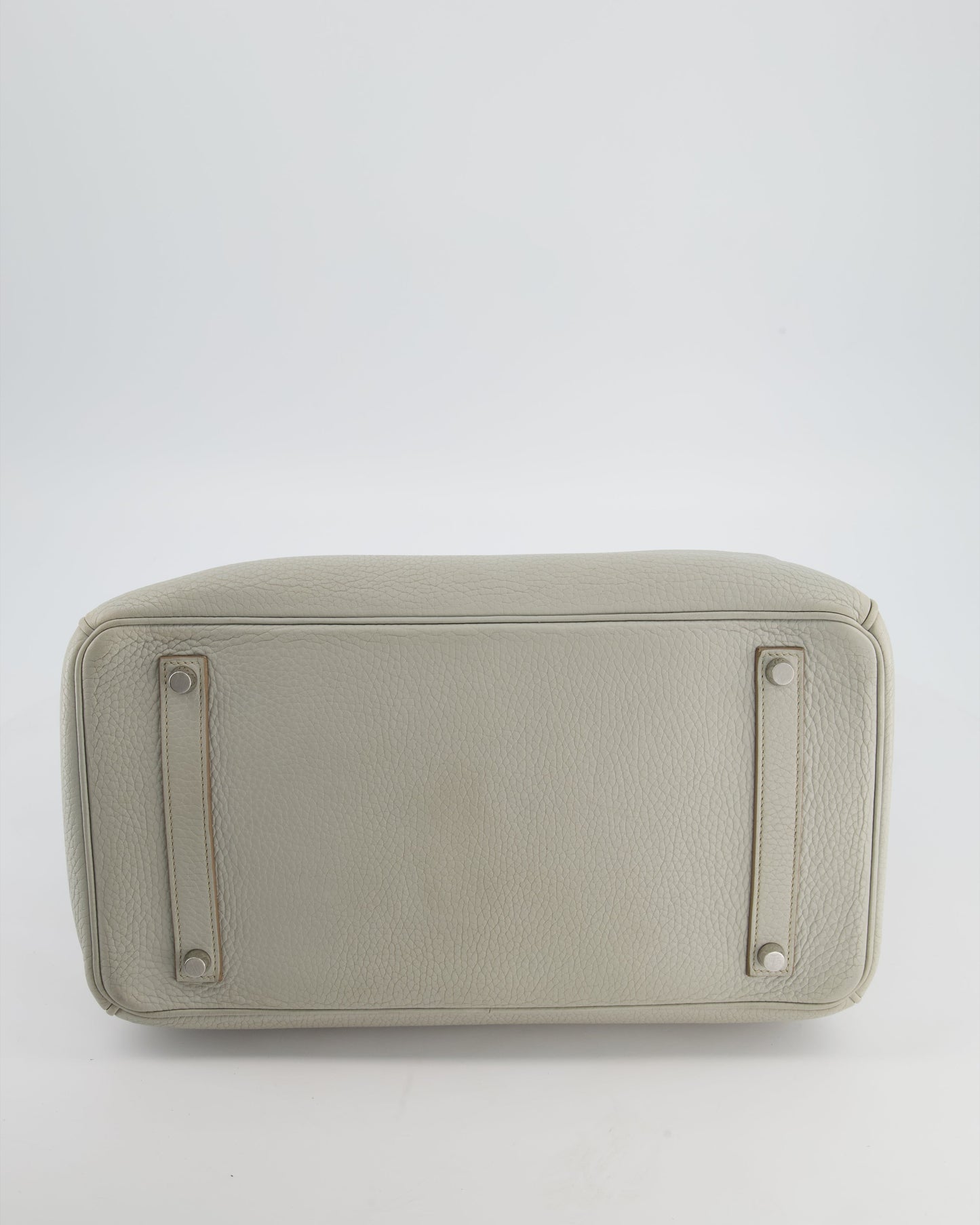 Hermes Birkin 35 Retourne Bag in Gris Perle Togo Leather with Palladium Hardware