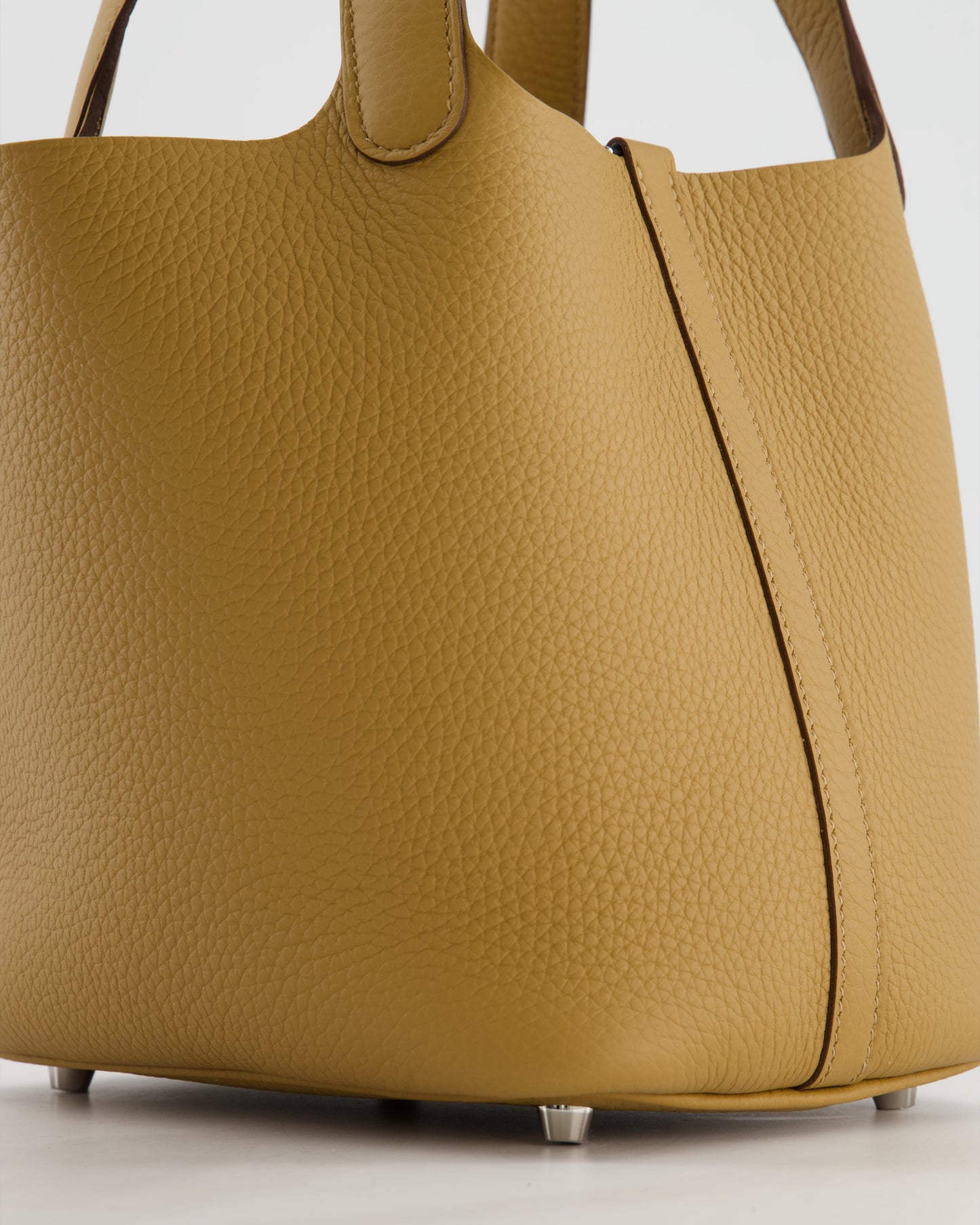 Hermes Picotin Lock 18 Bag in Biscuit Clemence Leather with Palladium Hardware