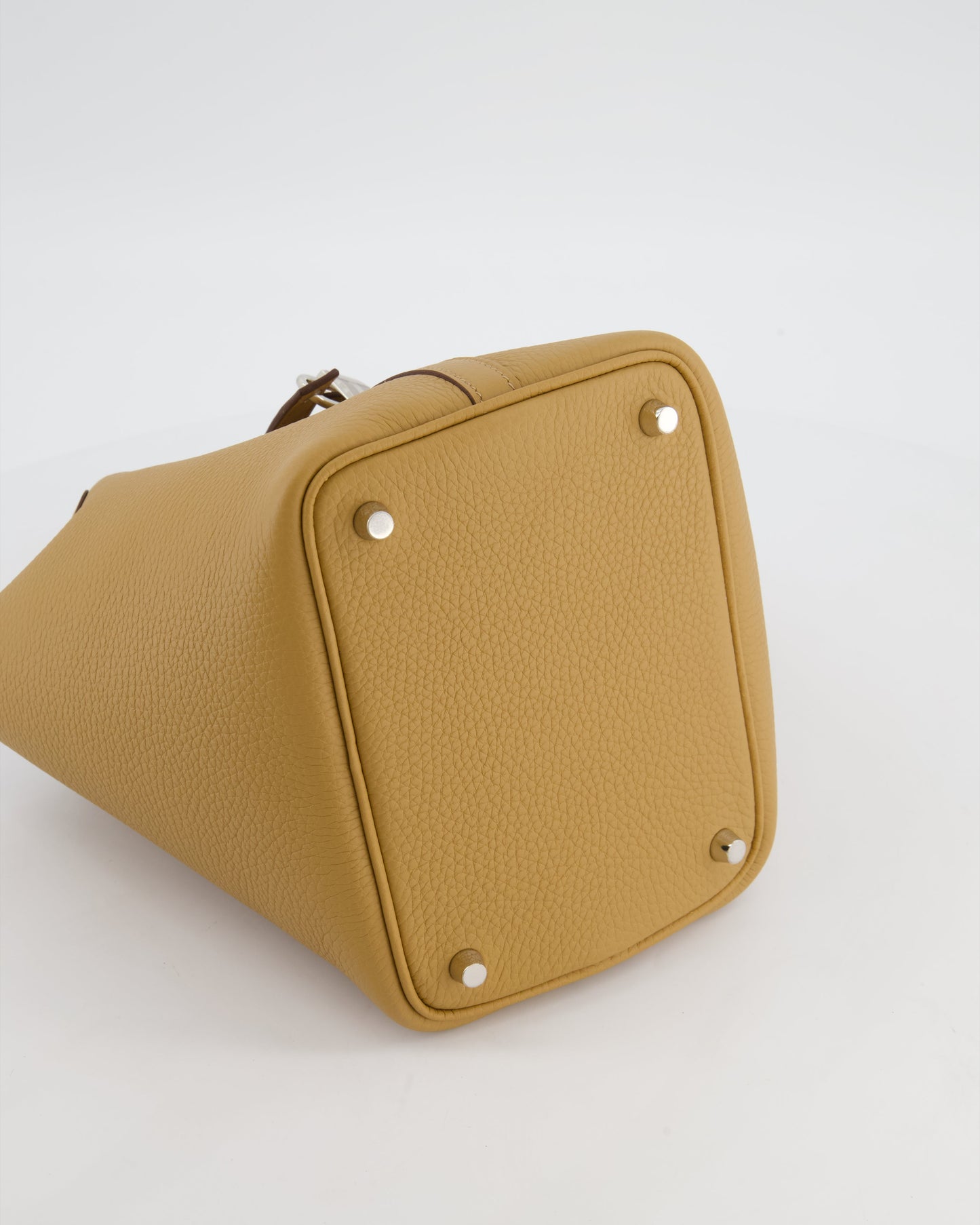Hermes Picotin Lock 18 Bag in Biscuit Clemence Leather with Palladium Hardware