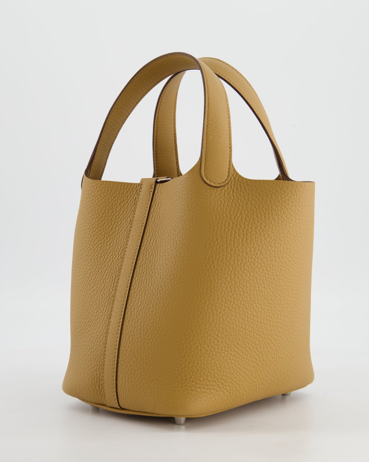 Hermes Picotin Lock 18 Bag in Biscuit Clemence Leather with Palladium Hardware
