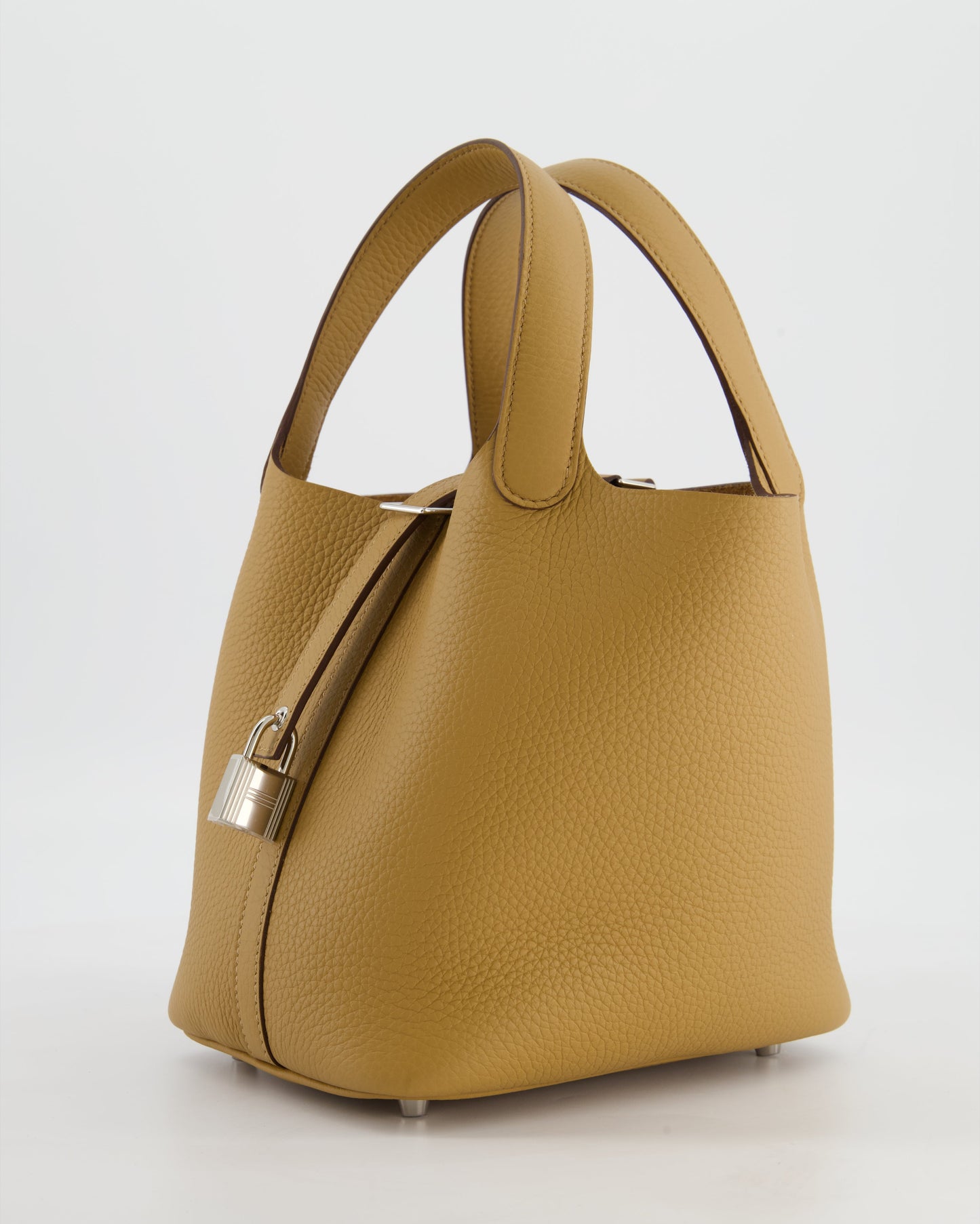 Hermes Picotin Lock 18 Bag in Biscuit Clemence Leather with Palladium Hardware