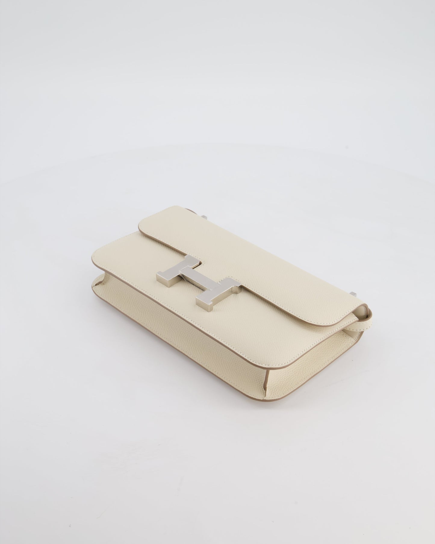 *NEW RELEASE* Hermes Constance 1-Elan Miroir Bag in Craie Epsom Leather with Palladium Hardware