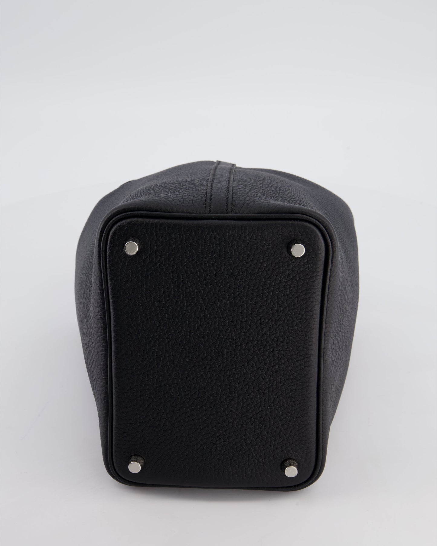 Hermes Picotin Lock 18 Bag in Noir Clemence Leather with Palladium Hardware
