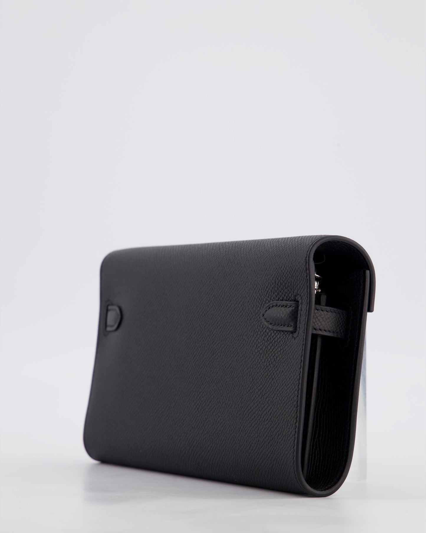 Hermes Kelly To Go Bag in Noir Epsom Leather with Palladium Hardware