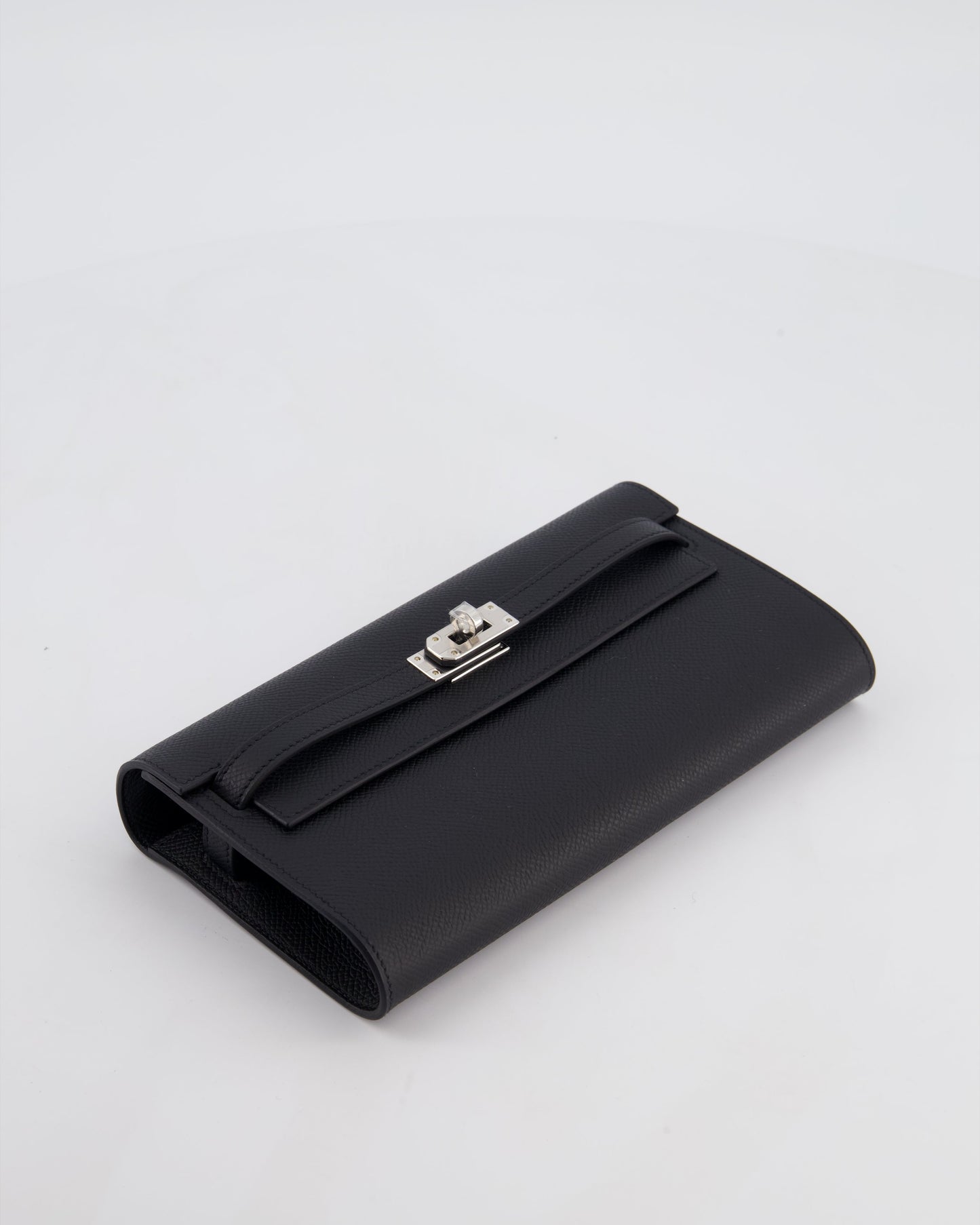 Hermes Kelly To Go Bag in Noir Epsom Leather with Palladium Hardware