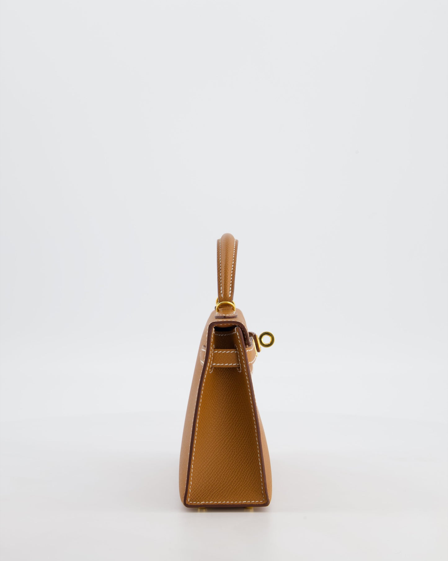 Hermes Mini Kelly II 20 Bag in Gold Epsom Leather with Gold Hardware