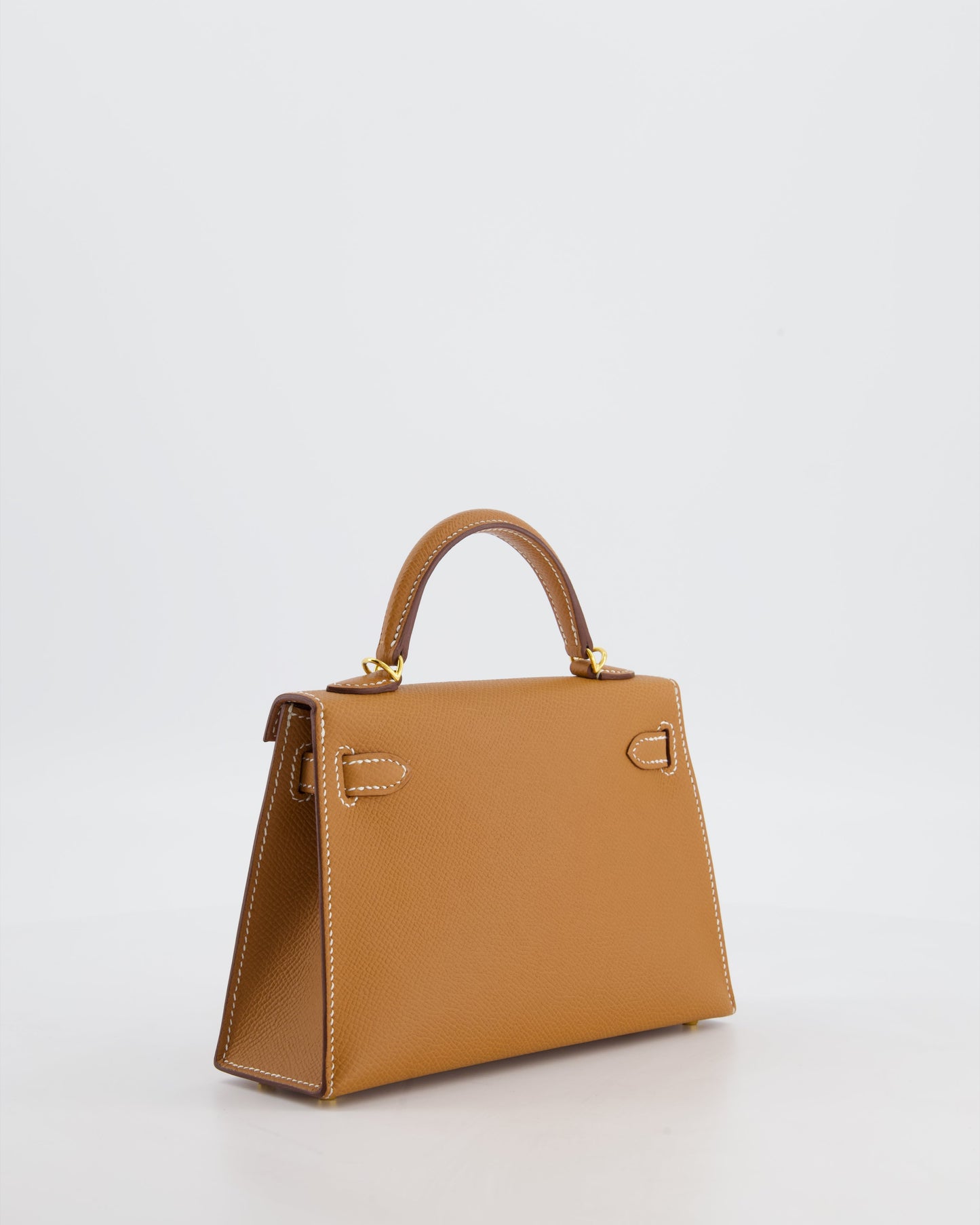 Hermes Mini Kelly II 20 Bag in Gold Epsom Leather with Gold Hardware