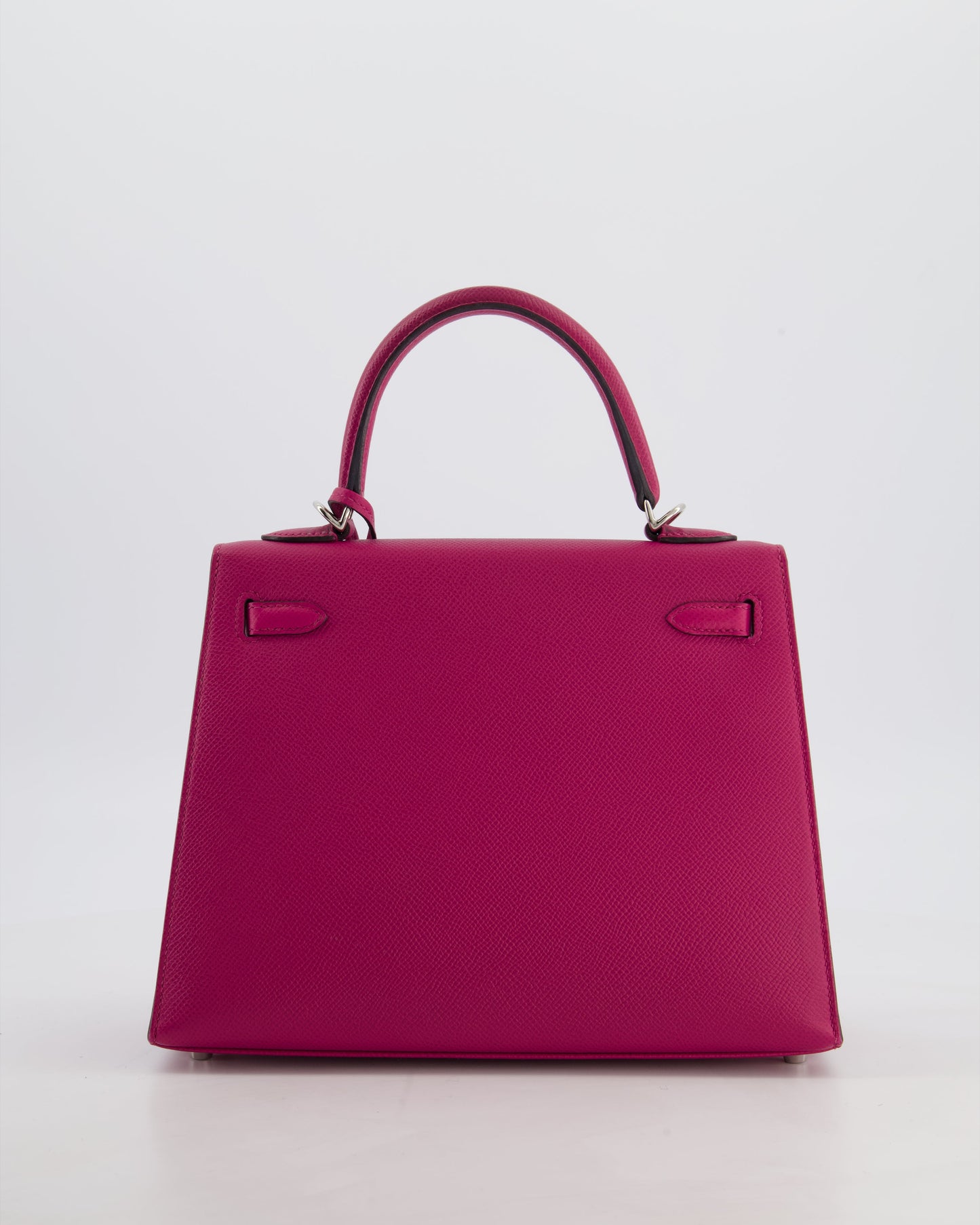 Hermes Kelly 25 Sellier Bag in Rose Pourpre Epsom Leather with Palladium Hardware