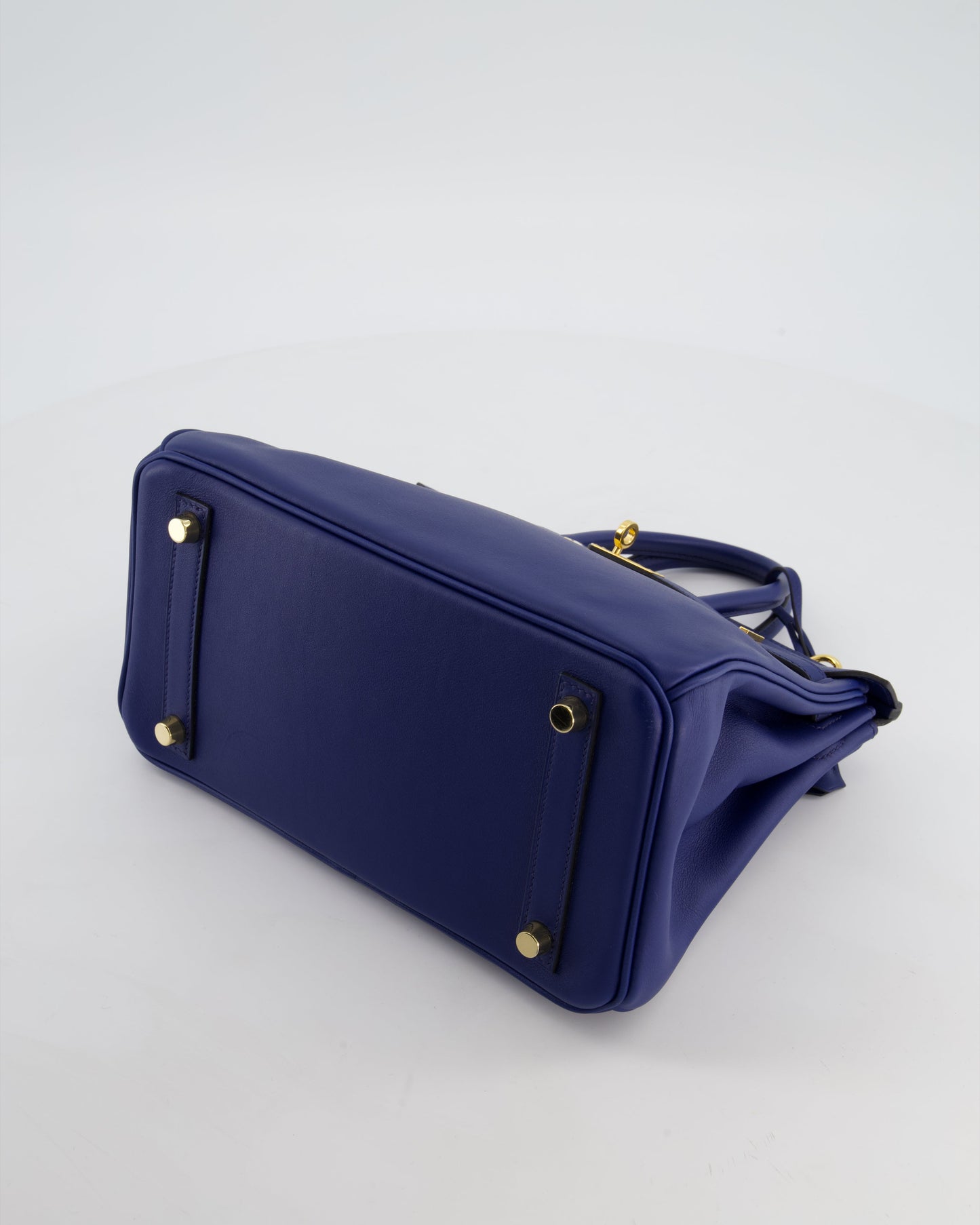 Hermes Birkin 25 Retourne Bag in Bleu Saphir Swift Leather with Gold Hardware