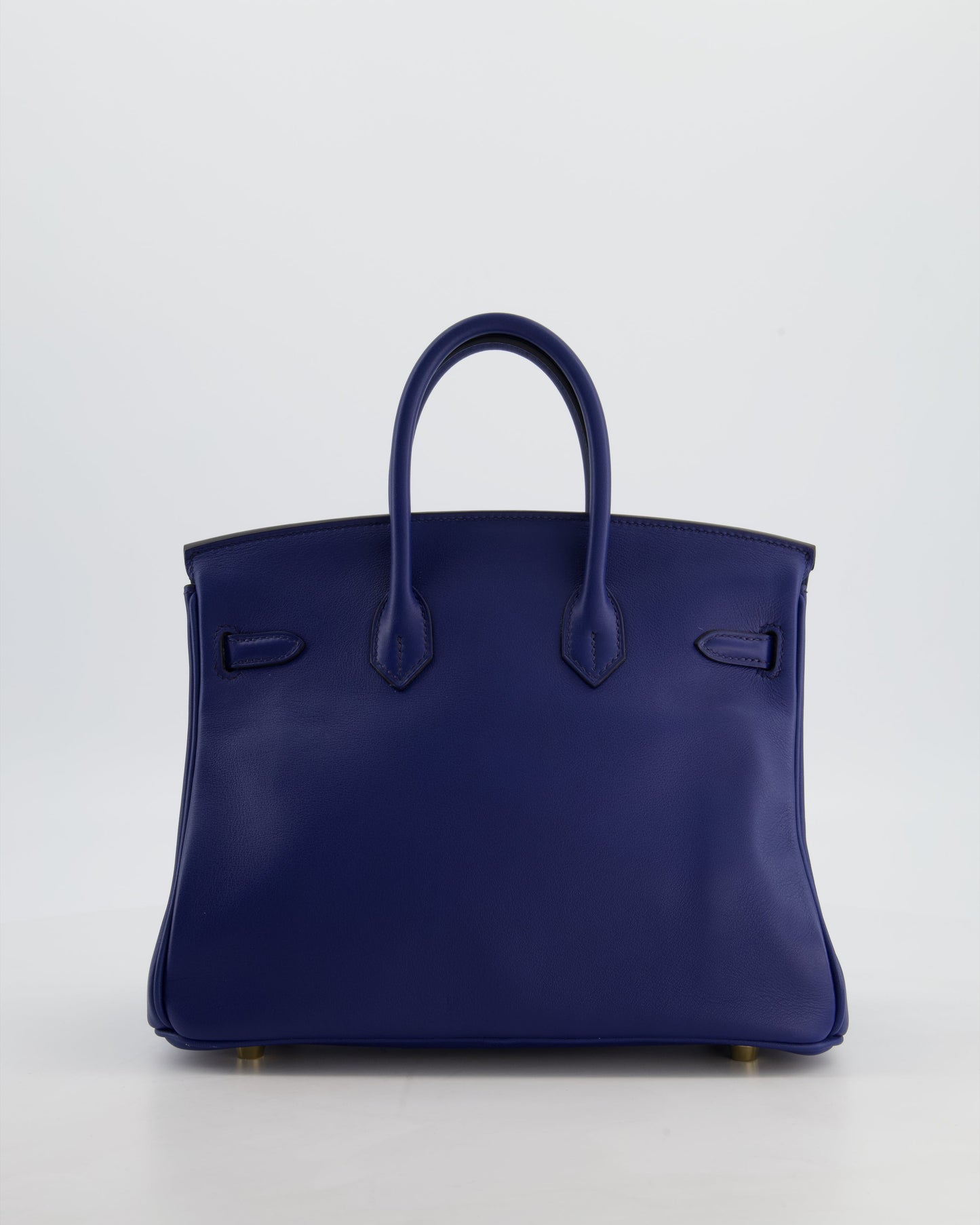 Hermes Birkin 25 Retourne Bag in Bleu Saphir Swift Leather with Gold Hardware