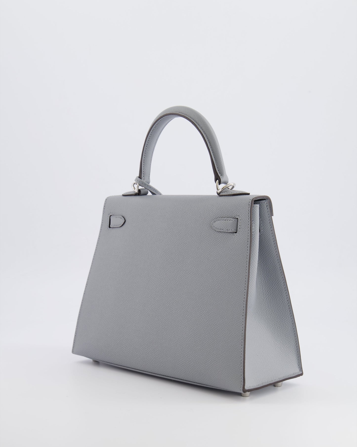 Hermes Kelly 25 Sellier Bag in Gris Pantin Epsom Leather with Palladium Hardware