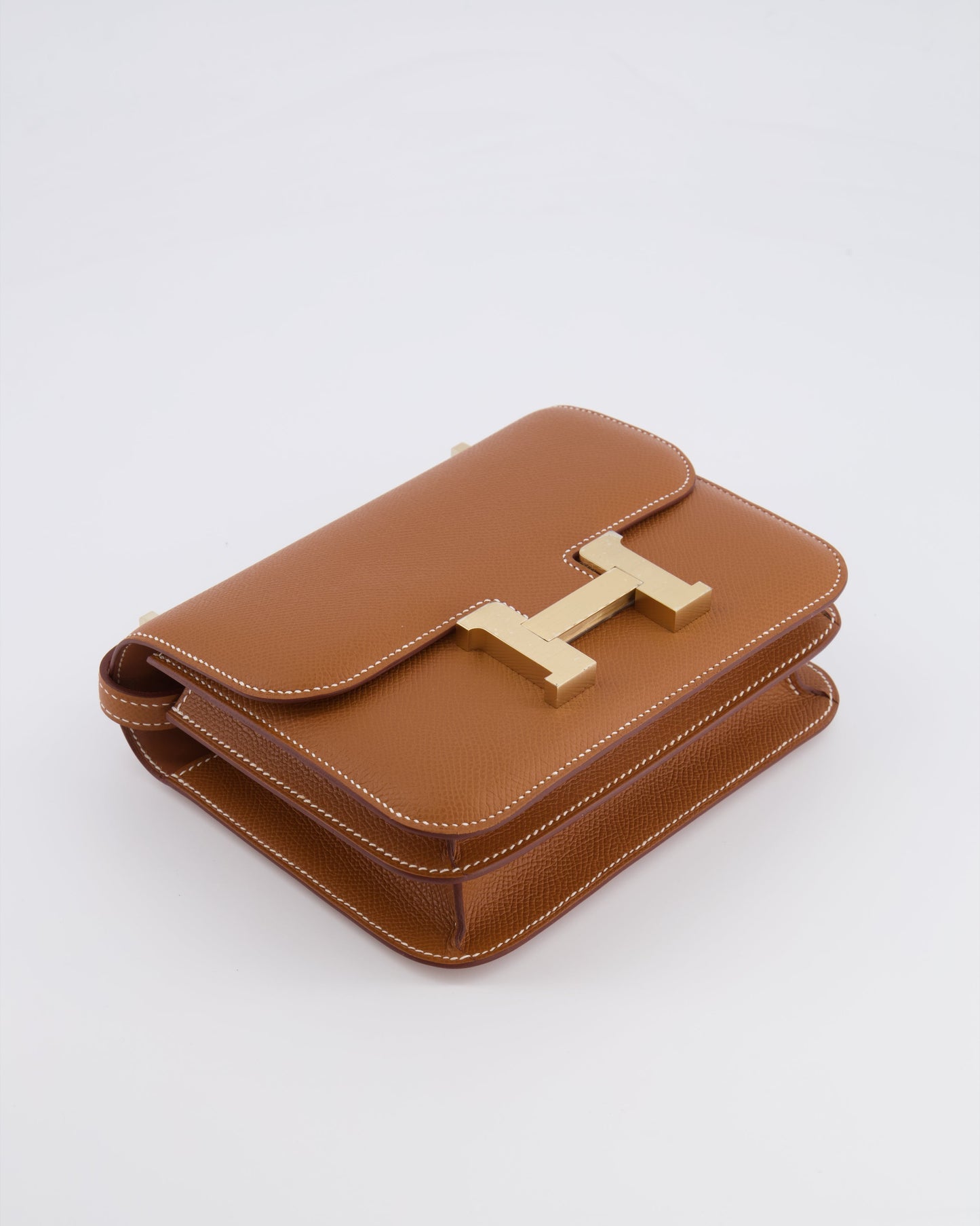 *RARE* Hermes Constance III 18 Miroir Bag in Gold Epsom Leather with Brushed Permabrass Hardware