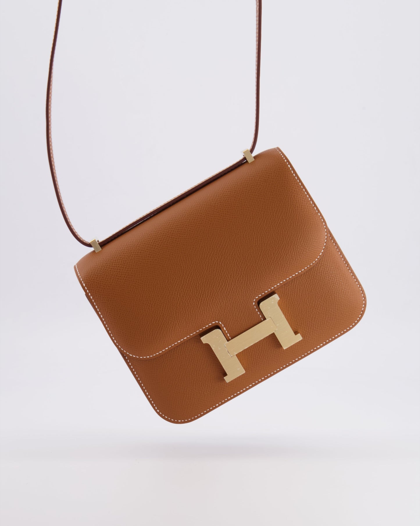 *RARE* Hermes Constance III 18 Miroir Bag in Gold Epsom Leather with Brushed Permabrass Hardware