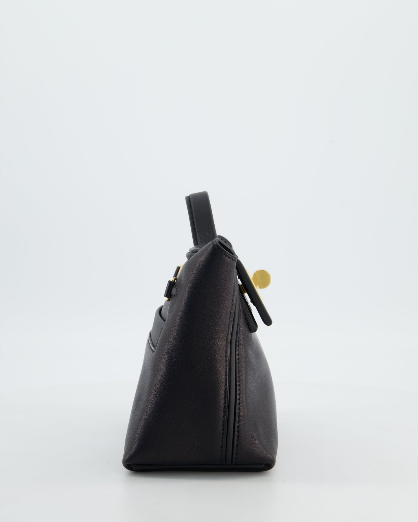 *RARE* Hermes 24/24 21 Bag in Noir Volupto and Noir Swift Leather with Gold Hardware