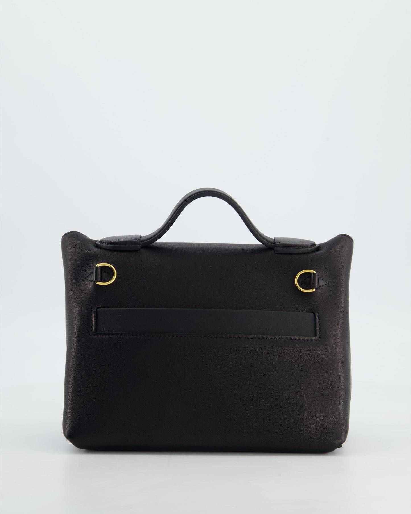 *RARE* Hermes 24/24 21 Bag in Noir Volupto and Noir Swift Leather with Gold Hardware