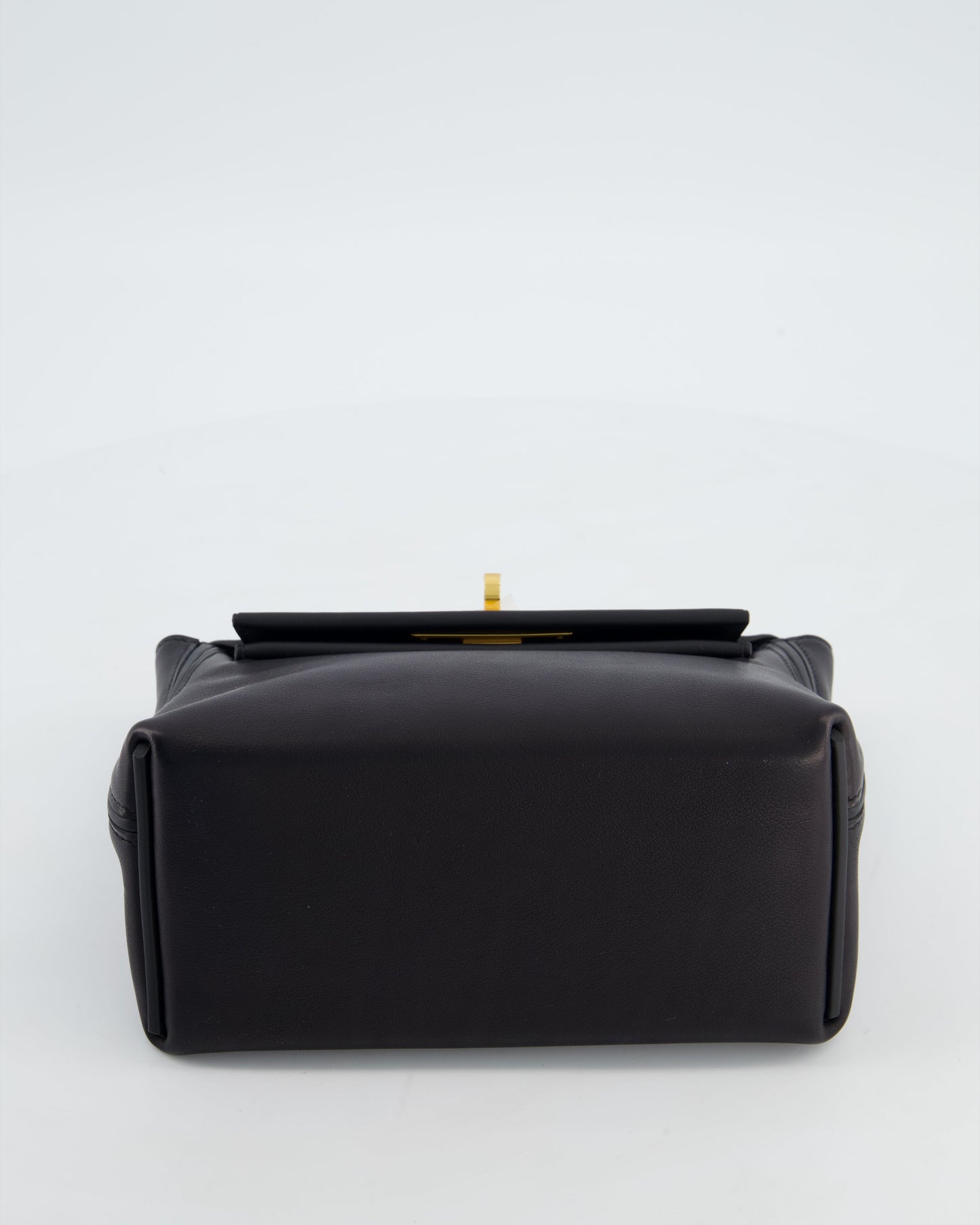 *RARE* Hermes 24/24 21 Bag in Noir Volupto and Noir Swift Leather with Gold Hardware