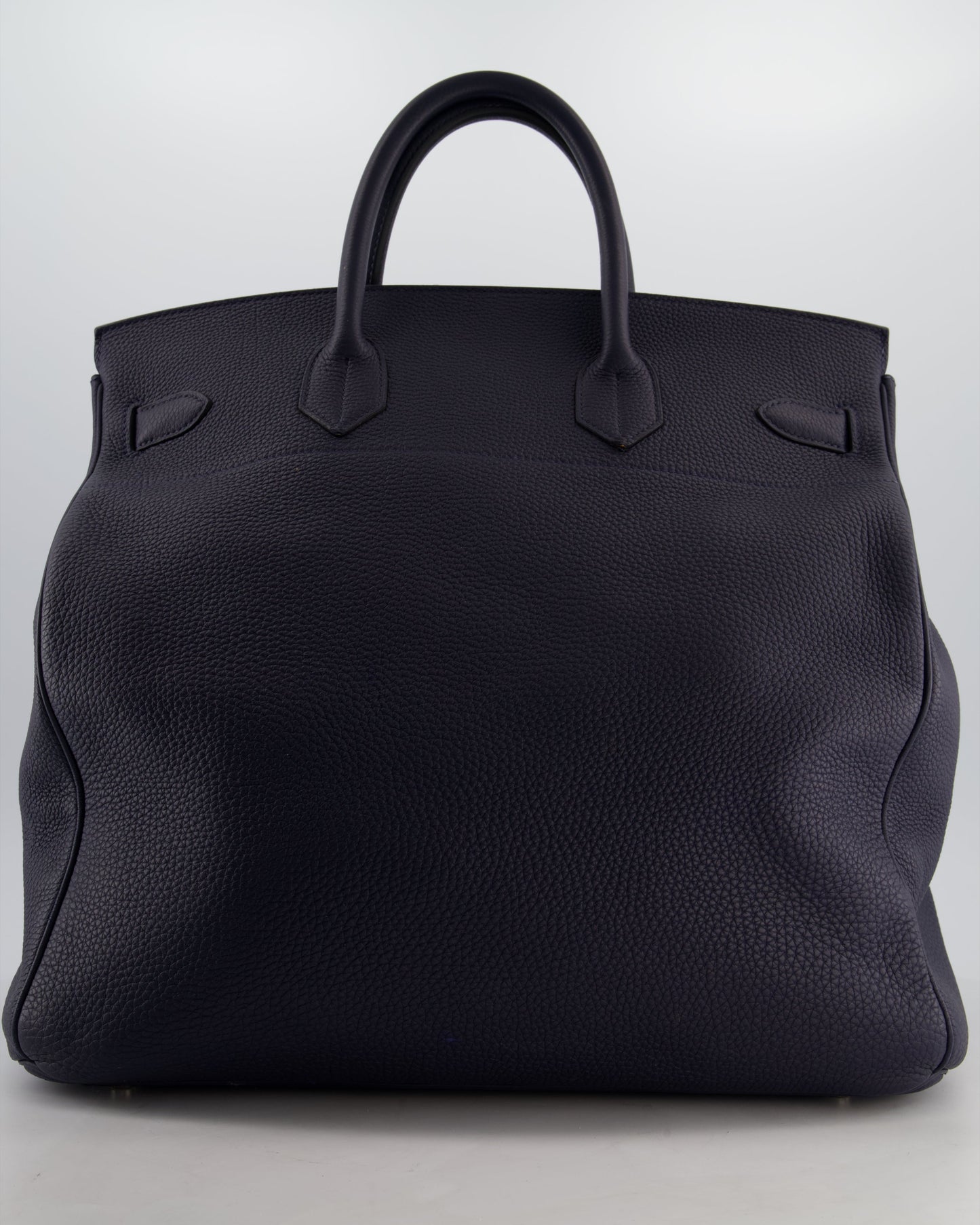 *RARE* Hermes HAC Bag 40 in Bleu Abysse Togo Leather With Palladium Hardware