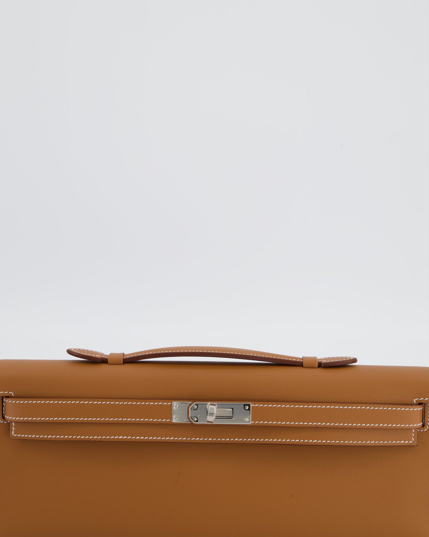 *HOT & RARE* Hermes Kelly Cut Bag in Gold Swift Leather with Palladium Hardware