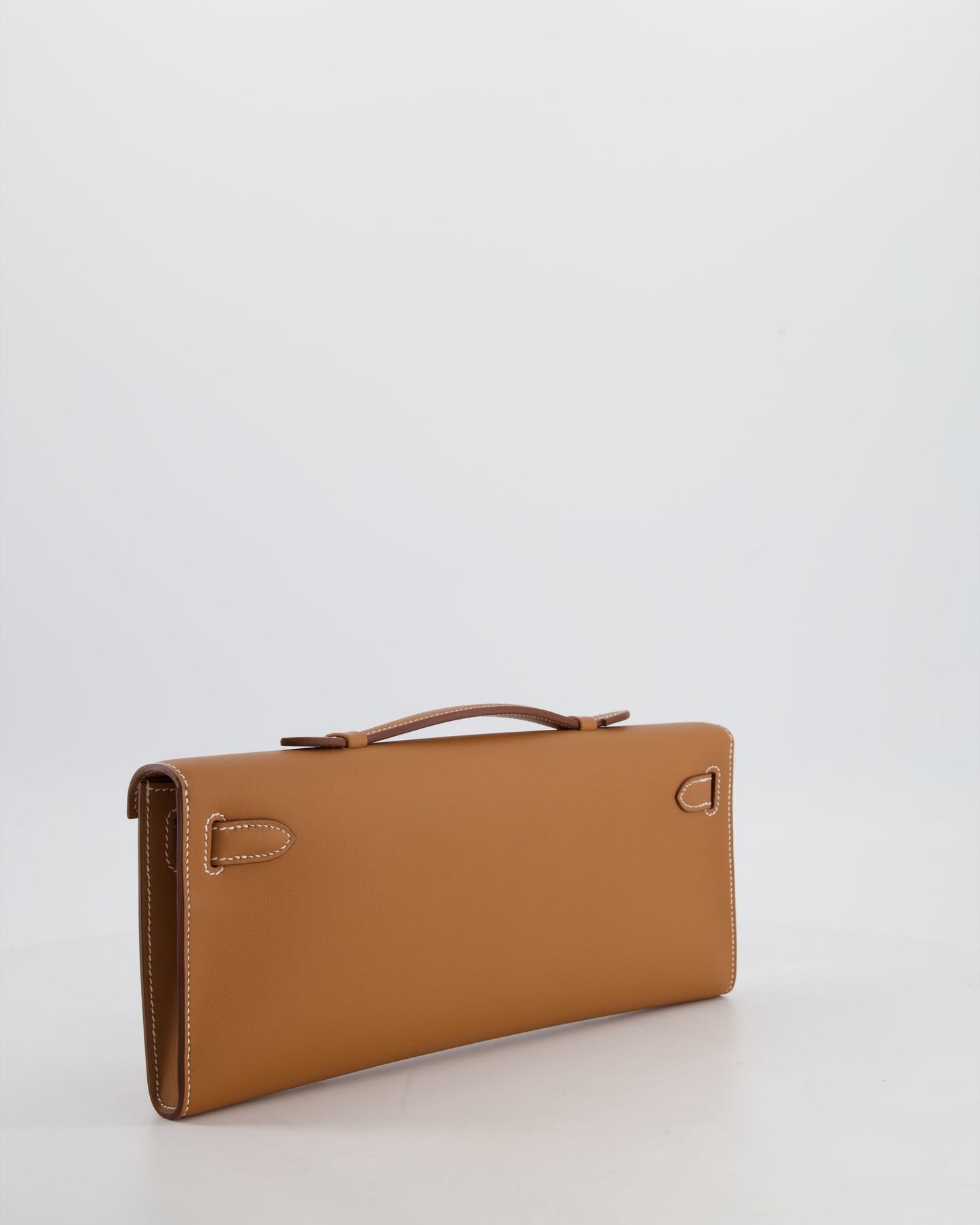 *HOT & RARE* Hermes Kelly Cut Bag in Gold Swift Leather with Palladium Hardware
