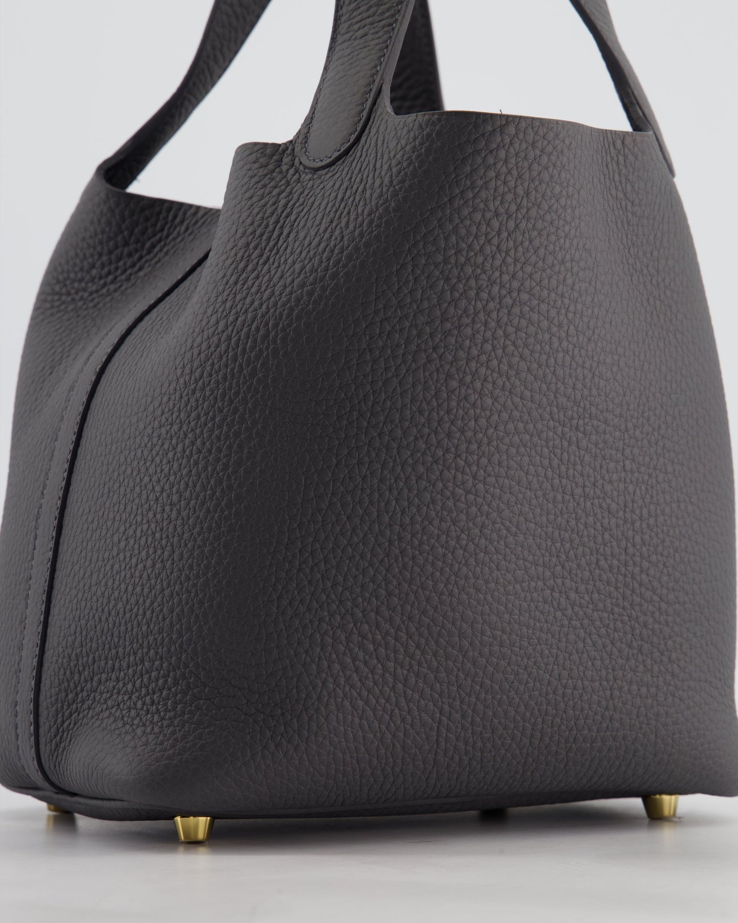 Hermes Picotin Lock 18 Bag in Ardoise Clemence Leather with Permabrass Hardware