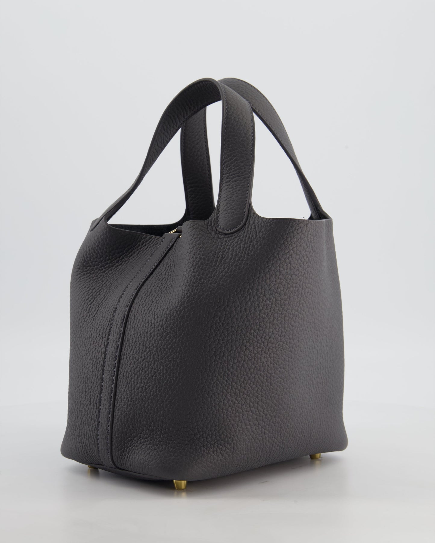 Hermes Picotin Lock 18 Bag in Ardoise Clemence Leather with Permabrass Hardware