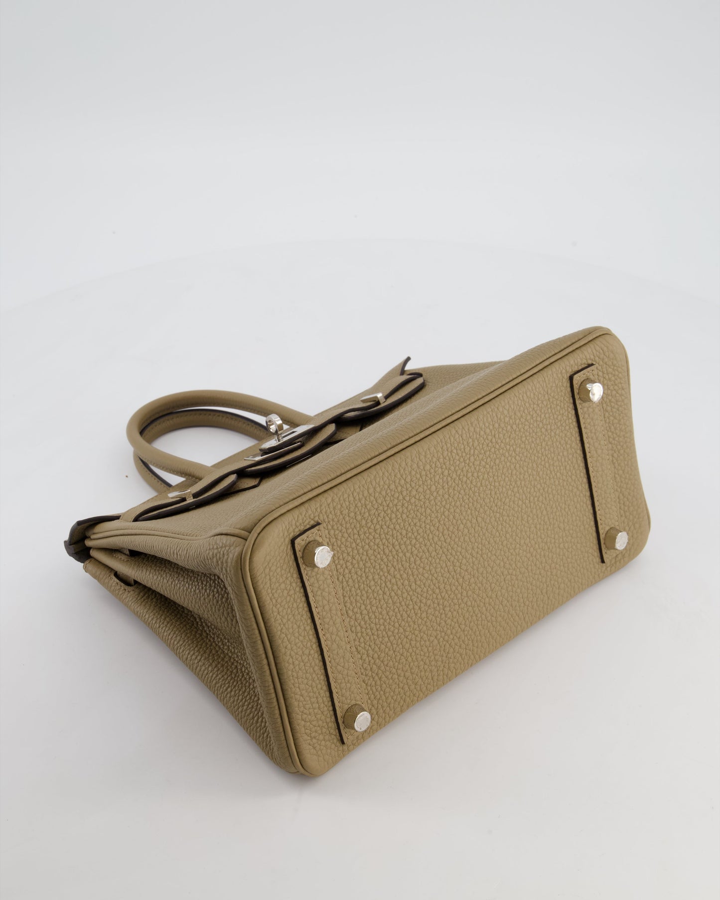 Hermes Birkin 25 Retourne Bag in Beige Marfa Togo Leather with Palladium Hardware