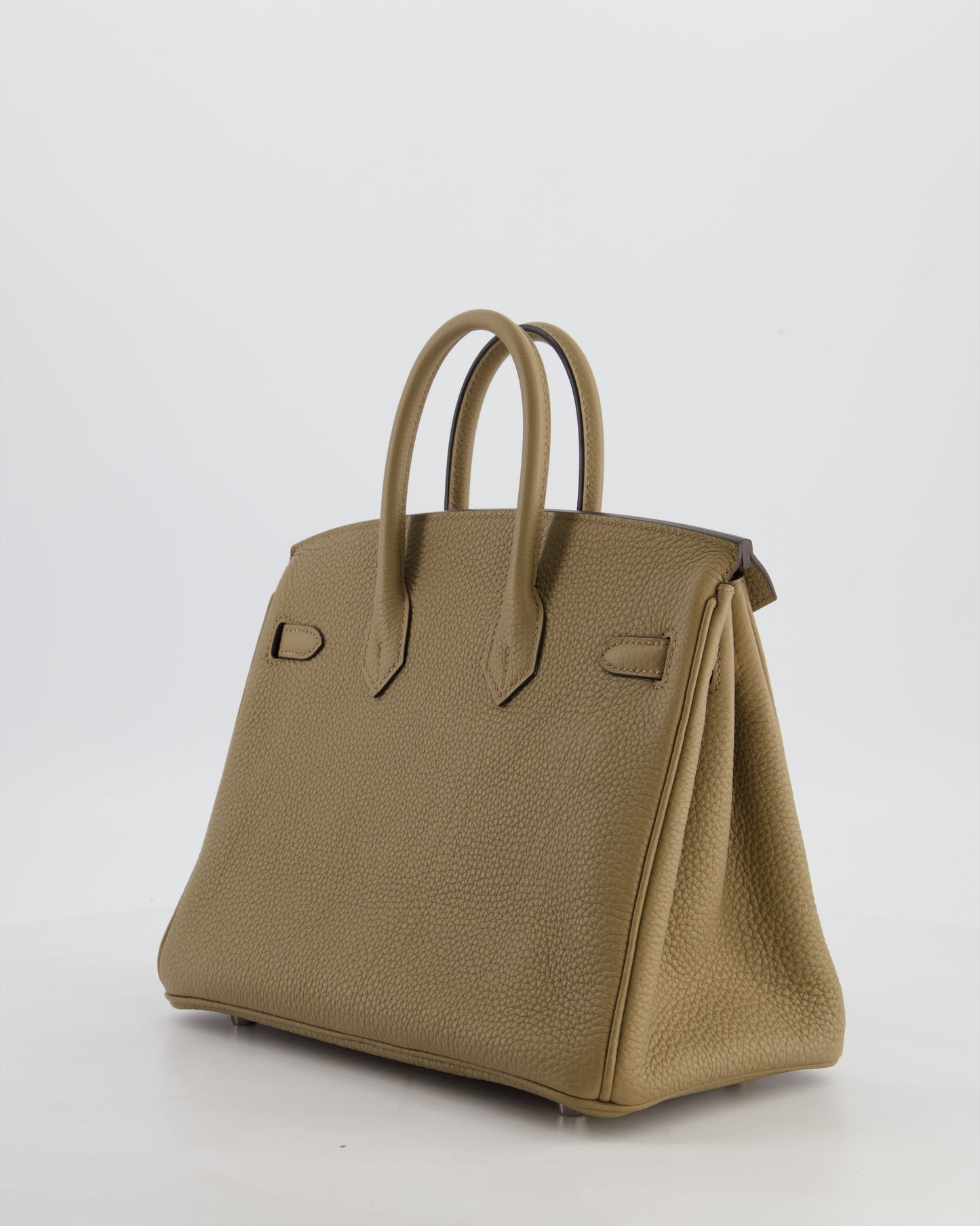 Hermes Birkin 25 Retourne Bag in Beige Marfa Togo Leather with Palladium Hardware