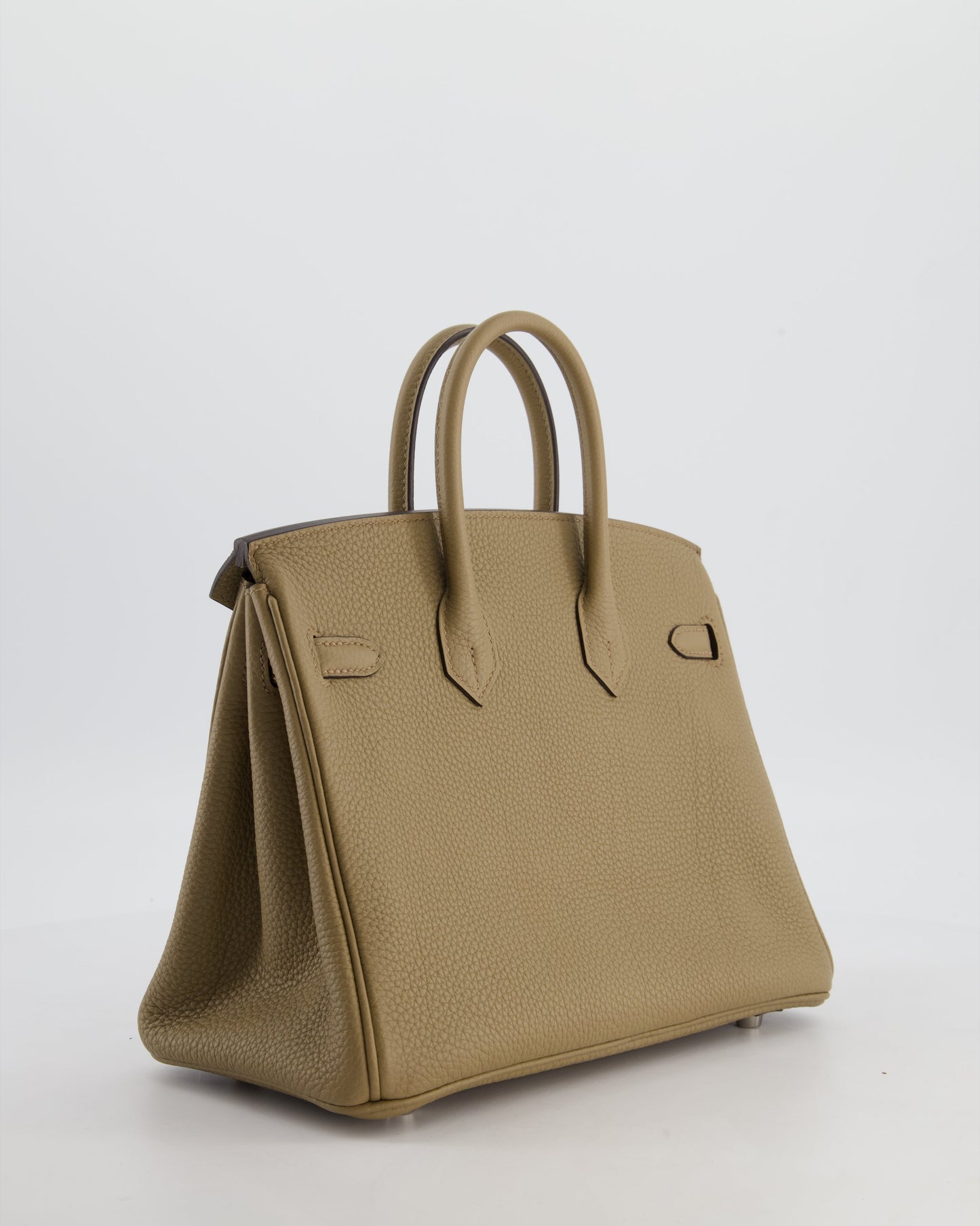 Hermes Birkin 25 Retourne Bag in Beige Marfa Togo Leather with Palladium Hardware