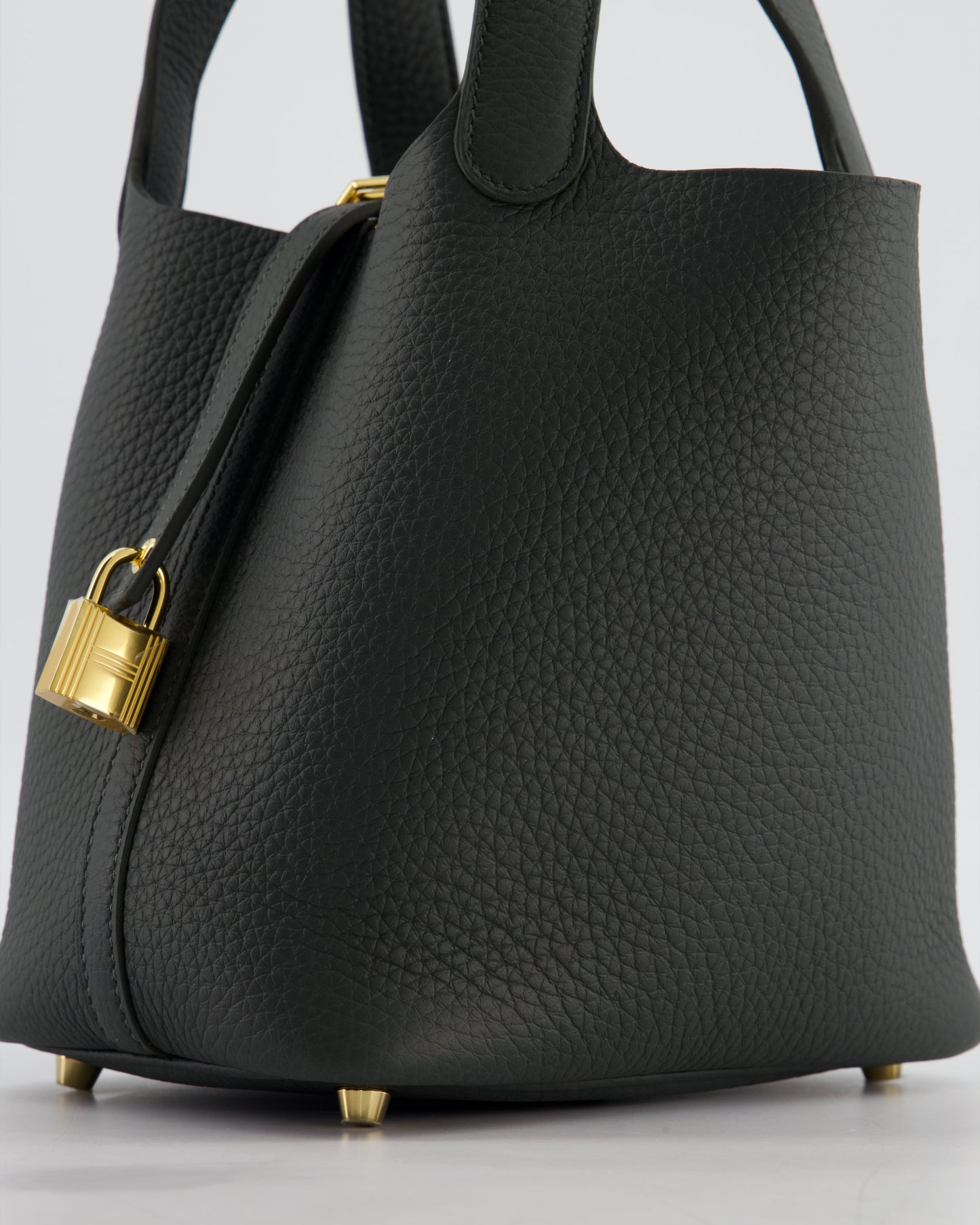 Hermes Picotin Lock 18 Bag in Vert Mangrove Clemence Leather with Permabrass Hardware