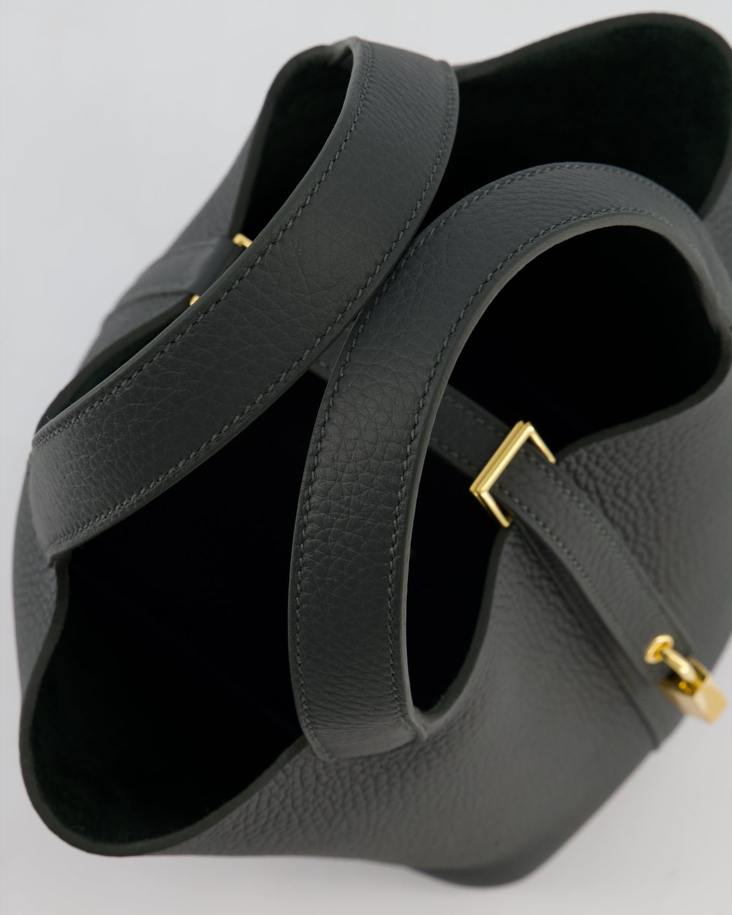 Hermes Picotin Lock 18 Bag in Vert Mangrove Clemence Leather with Permabrass Hardware