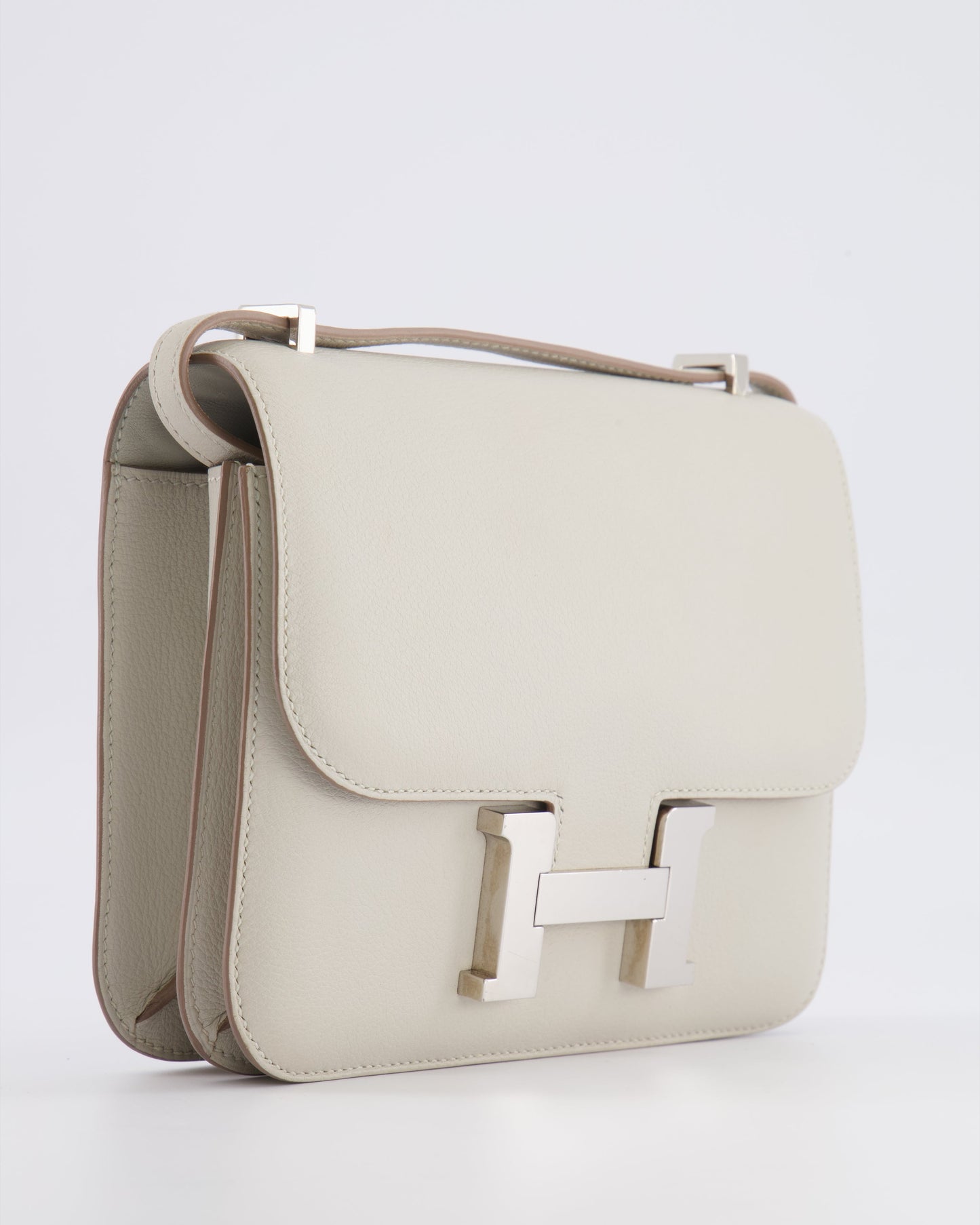 Hermes Constance III 18 Bag in Gris Perle Evercolor Leather with Palladium Hardware