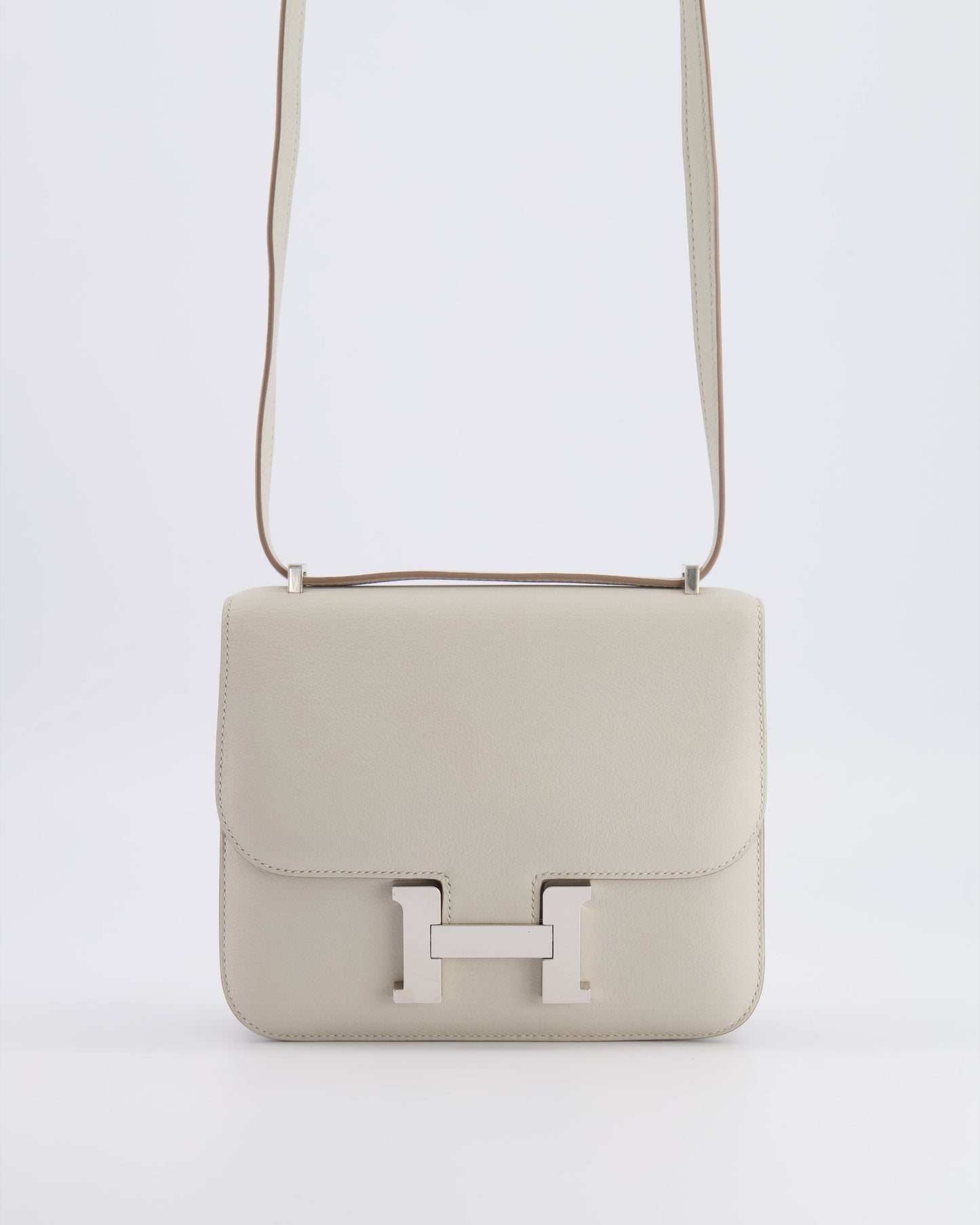 Hermes Constance III 18 Bag in Gris Perle Evercolor Leather with Palladium Hardware