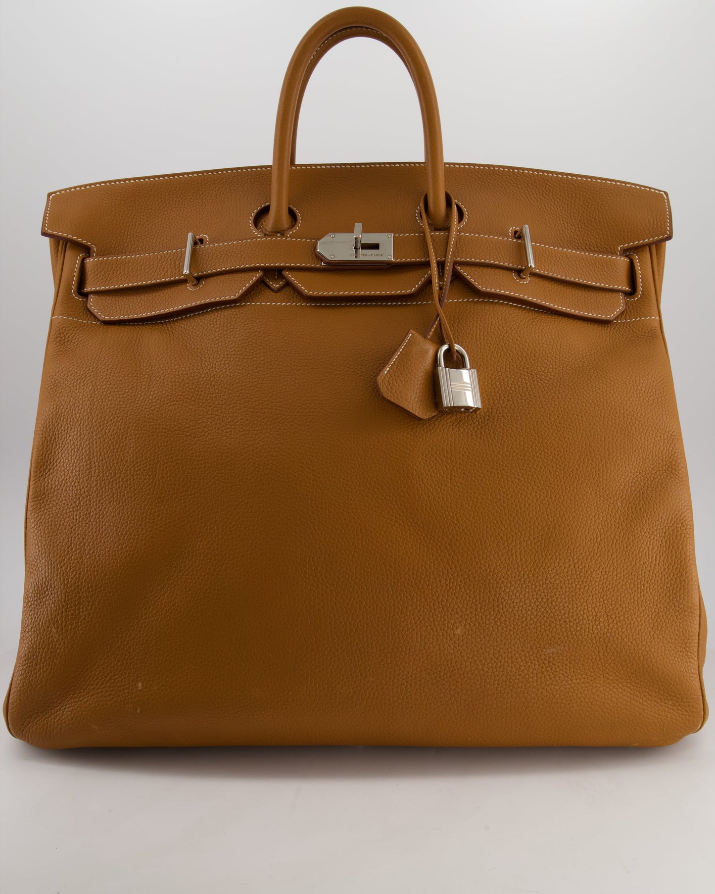 Hermes Haut à Courroies HAC 40 Bag in Gold Togo Leather with Palladium Hardware