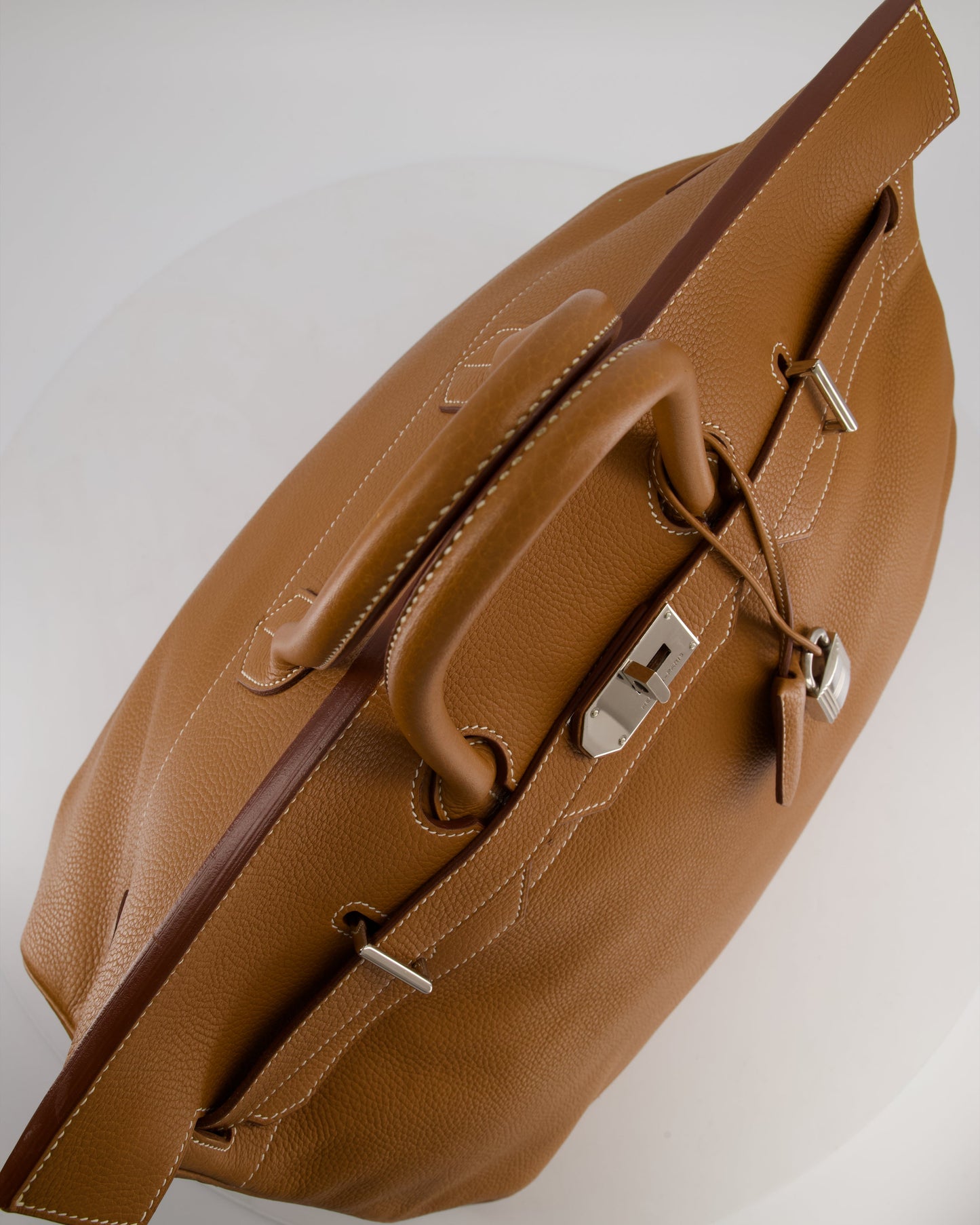 Hermes Haut à Courroies HAC 40 Bag in Gold Togo Leather with Palladium Hardware