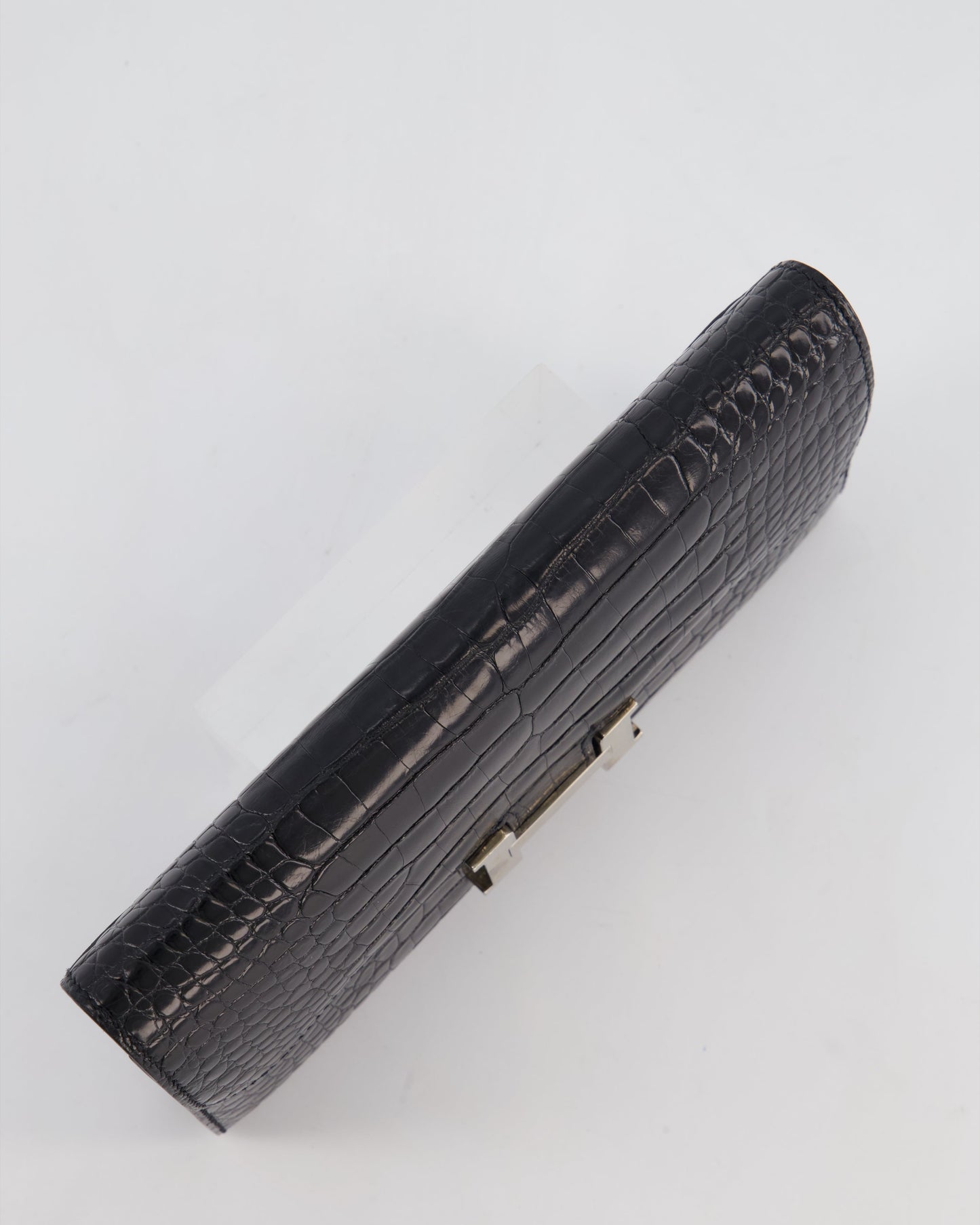 Hermes Constance Wallet in Noir Alligator with Palladium Hardware