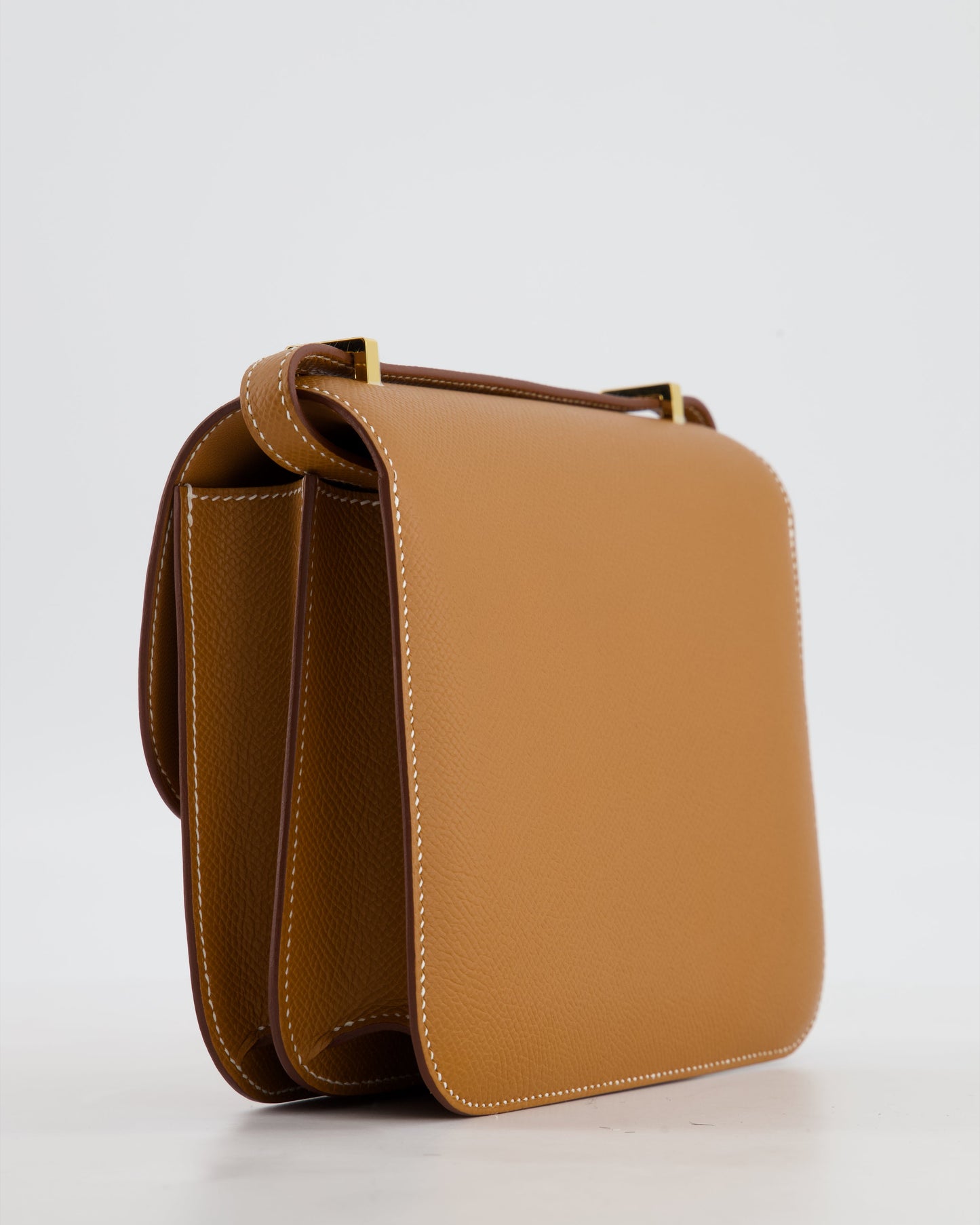Hermes Mini Constance III Miroir 18 Bag in Gold Epsom Leather with Gold Hardware