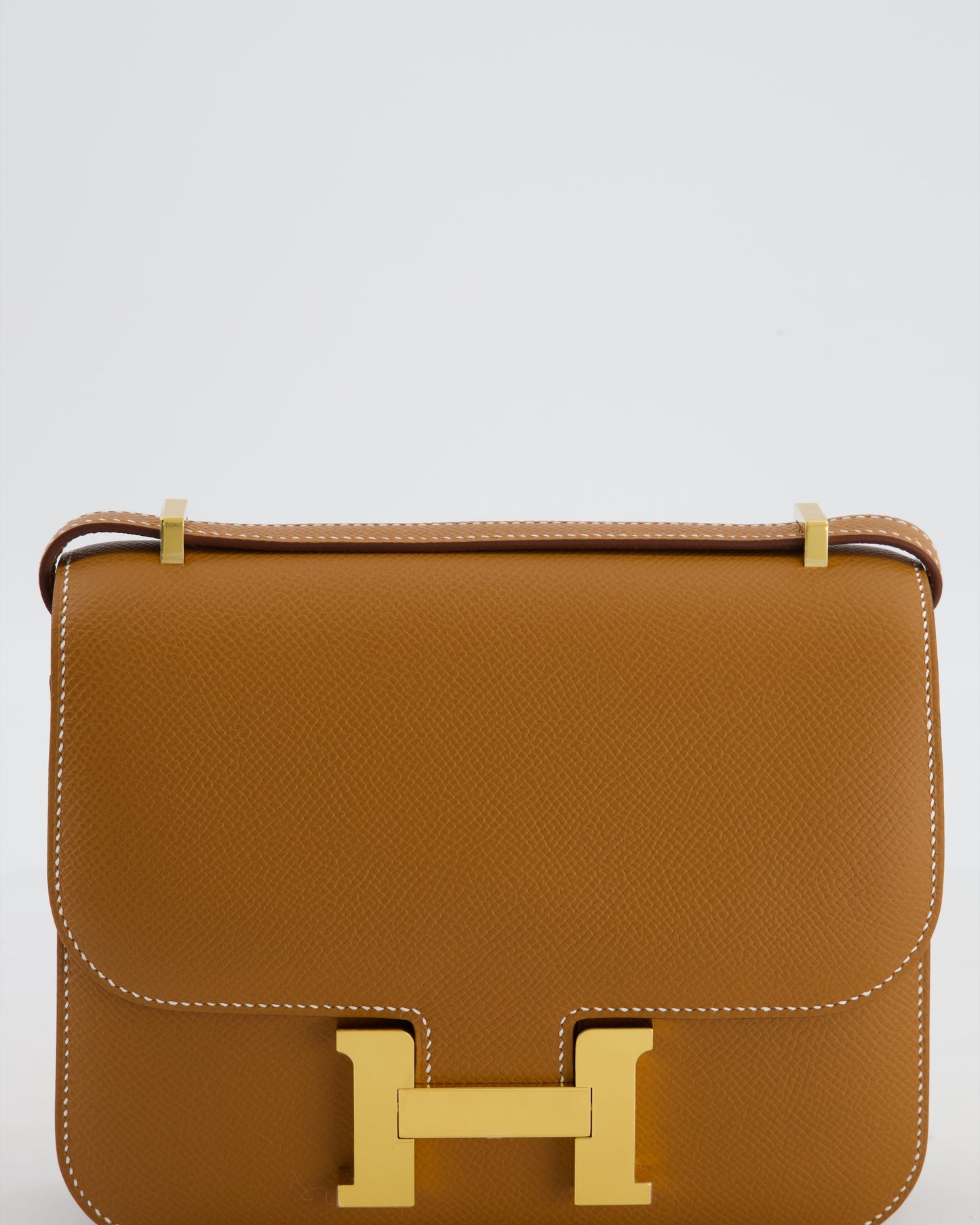 Hermes Mini Constance III Miroir 18 Bag in Gold Epsom Leather with Gold Hardware