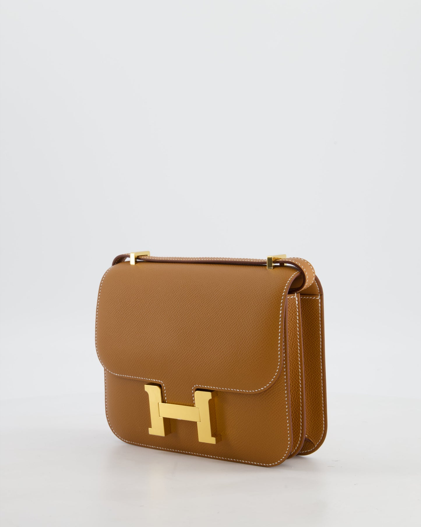 Hermes Mini Constance III Miroir 18 Bag in Gold Epsom Leather with Gold Hardware