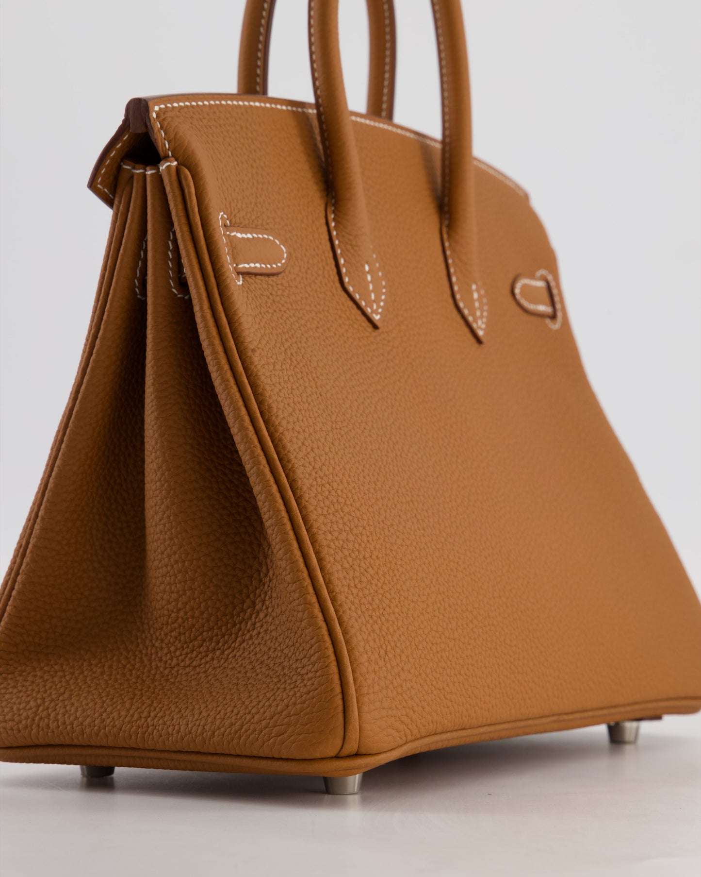 Hermes Birkin 25 Retourne Gold Togo Leather with Palladium Hardware