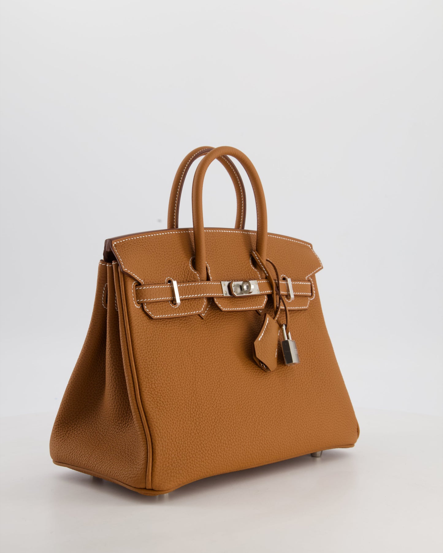 Hermes Birkin 25 Retourne Gold Togo Leather with Palladium Hardware
