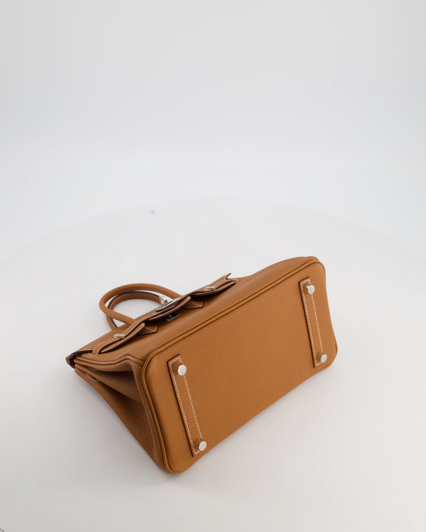 Hermes Birkin 25 Retourne Gold Togo Leather with Palladium Hardware