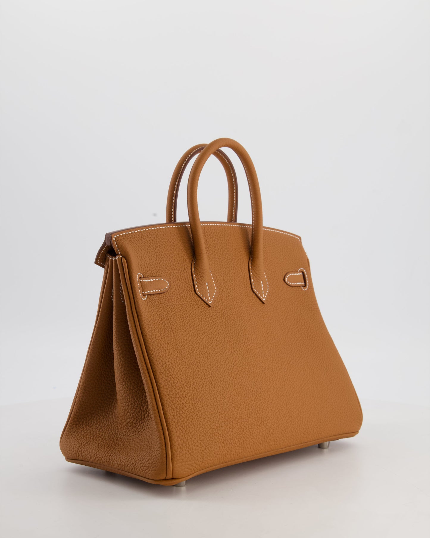 Hermes Birkin 25 Retourne Gold Togo Leather with Palladium Hardware