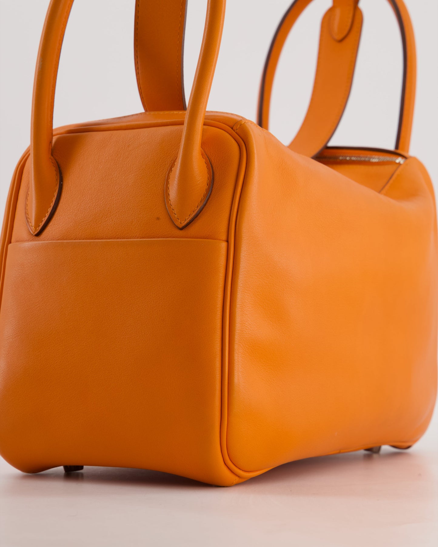 Hermes Lindy 26 Bag in Orange H Swift Leather with Palladium Hardware