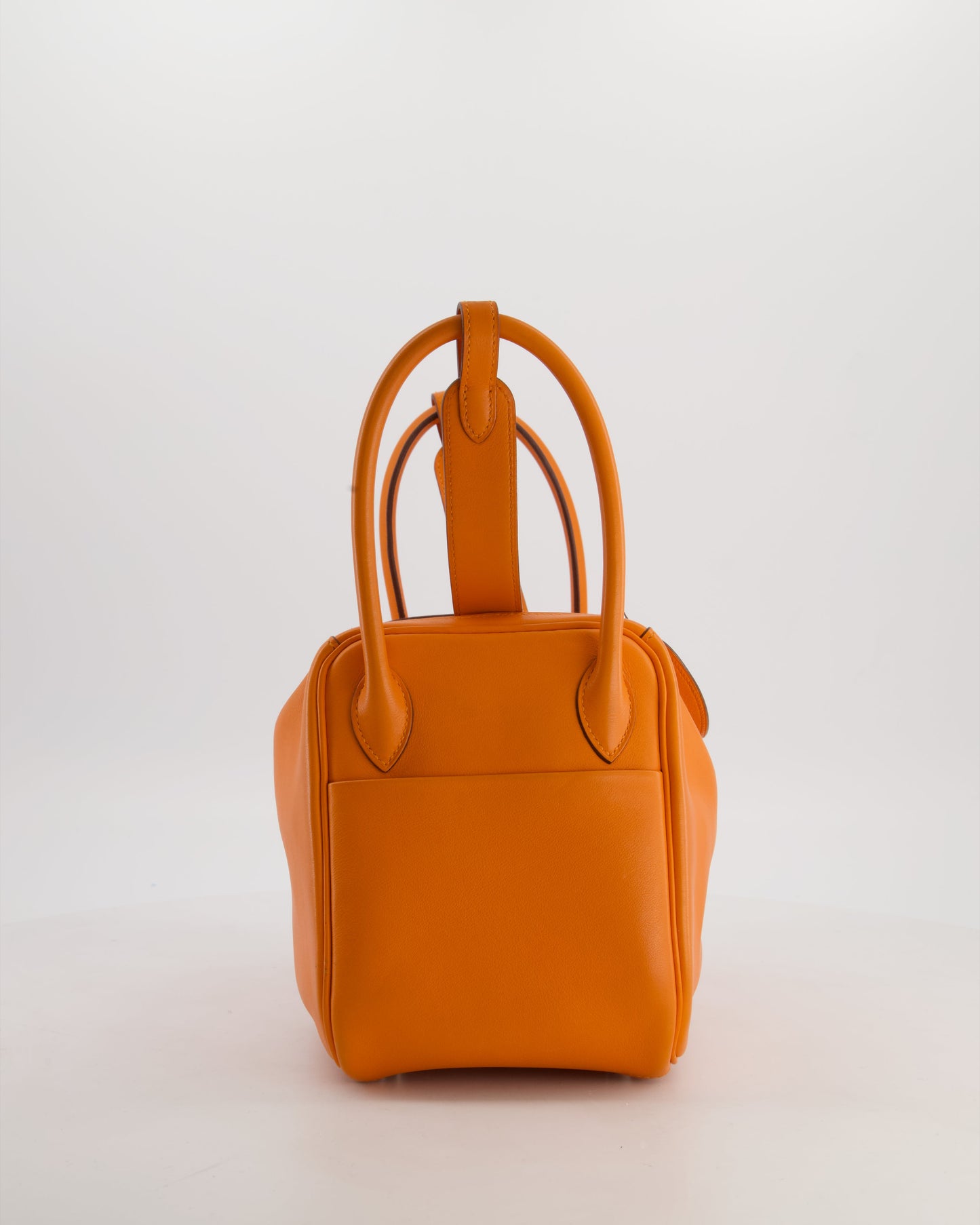 Hermes Lindy 26 Bag in Orange H Swift Leather with Palladium Hardware