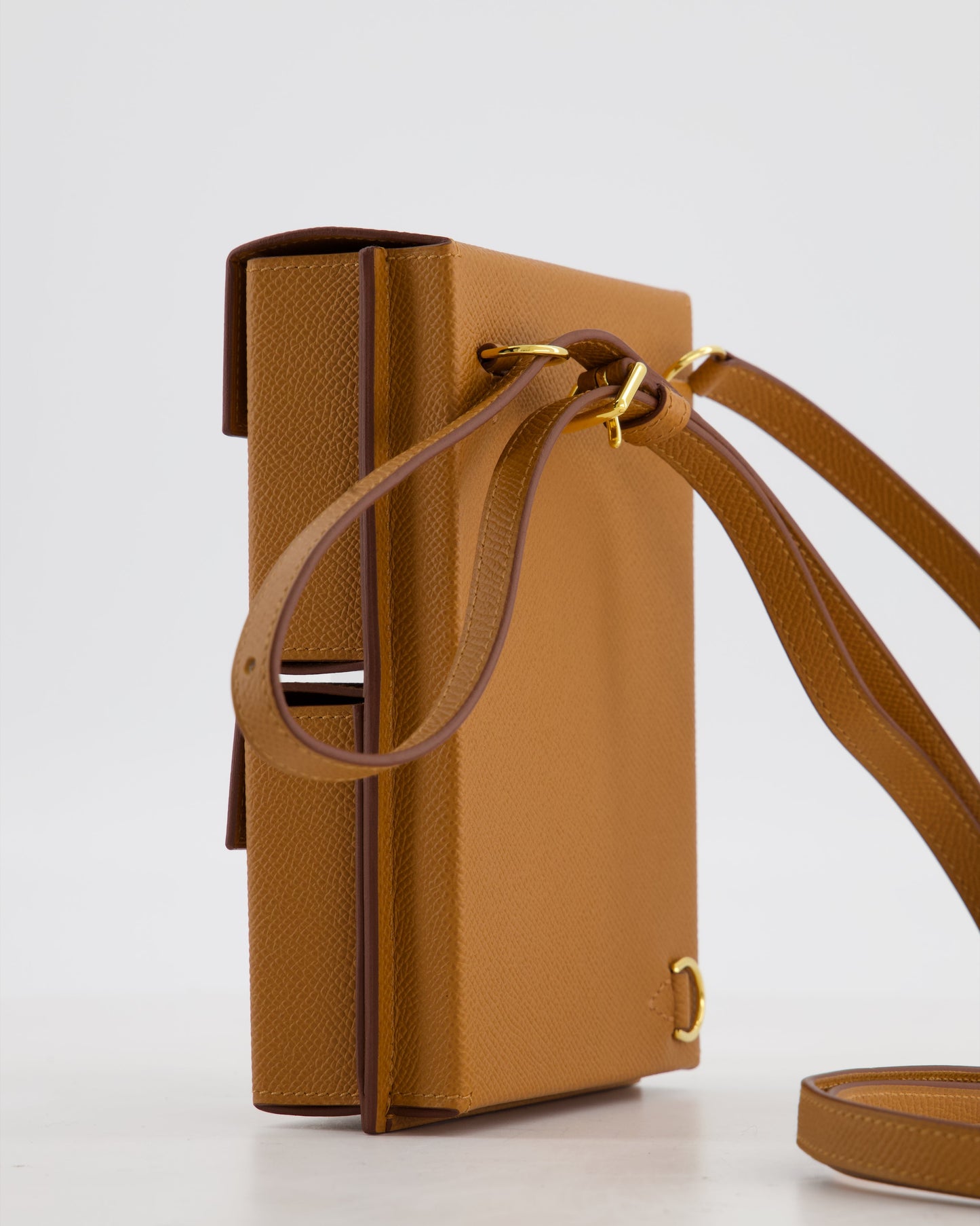 Hermes Kelly Multipocket To Go Pouch in Gold Epsom Leather with Gold Hardware