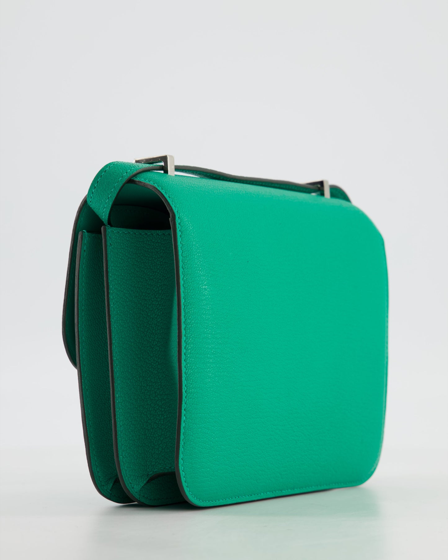 Hermes Mini Constance III Miroir 18 Bag in Menthe Chevre Mysore Leather with Palladium Hardware