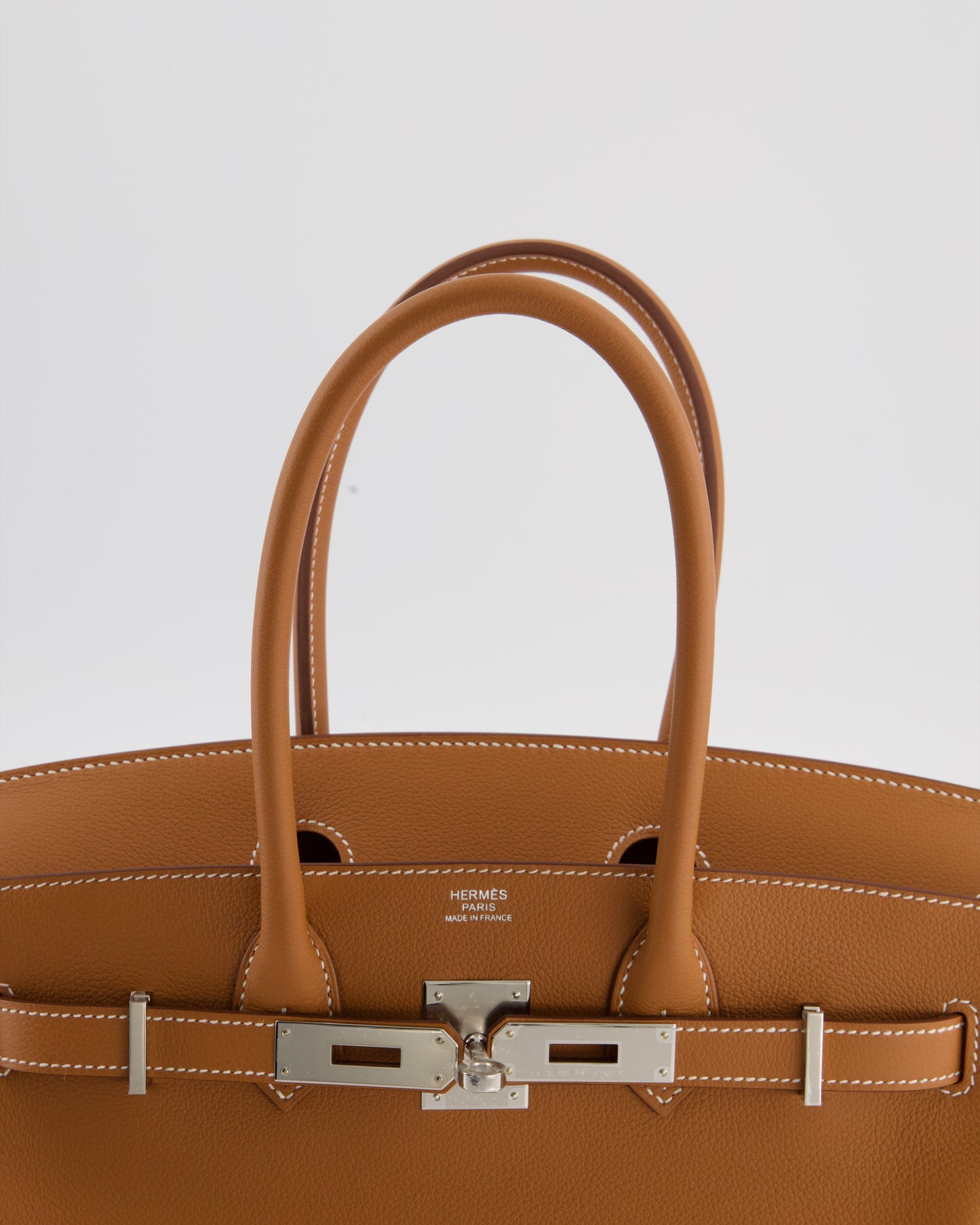 *RARE* Hermes Shoulder Birkin Light 29 Bag in Gold Evercolour Leather with Palladium Hardware