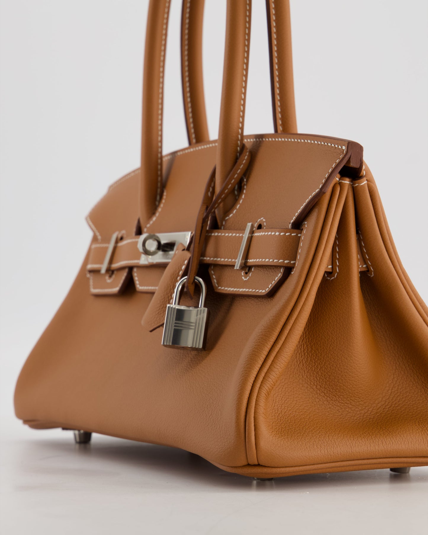 *RARE* Hermes Shoulder Birkin Light 29 Bag in Gold Evercolour Leather with Palladium Hardware